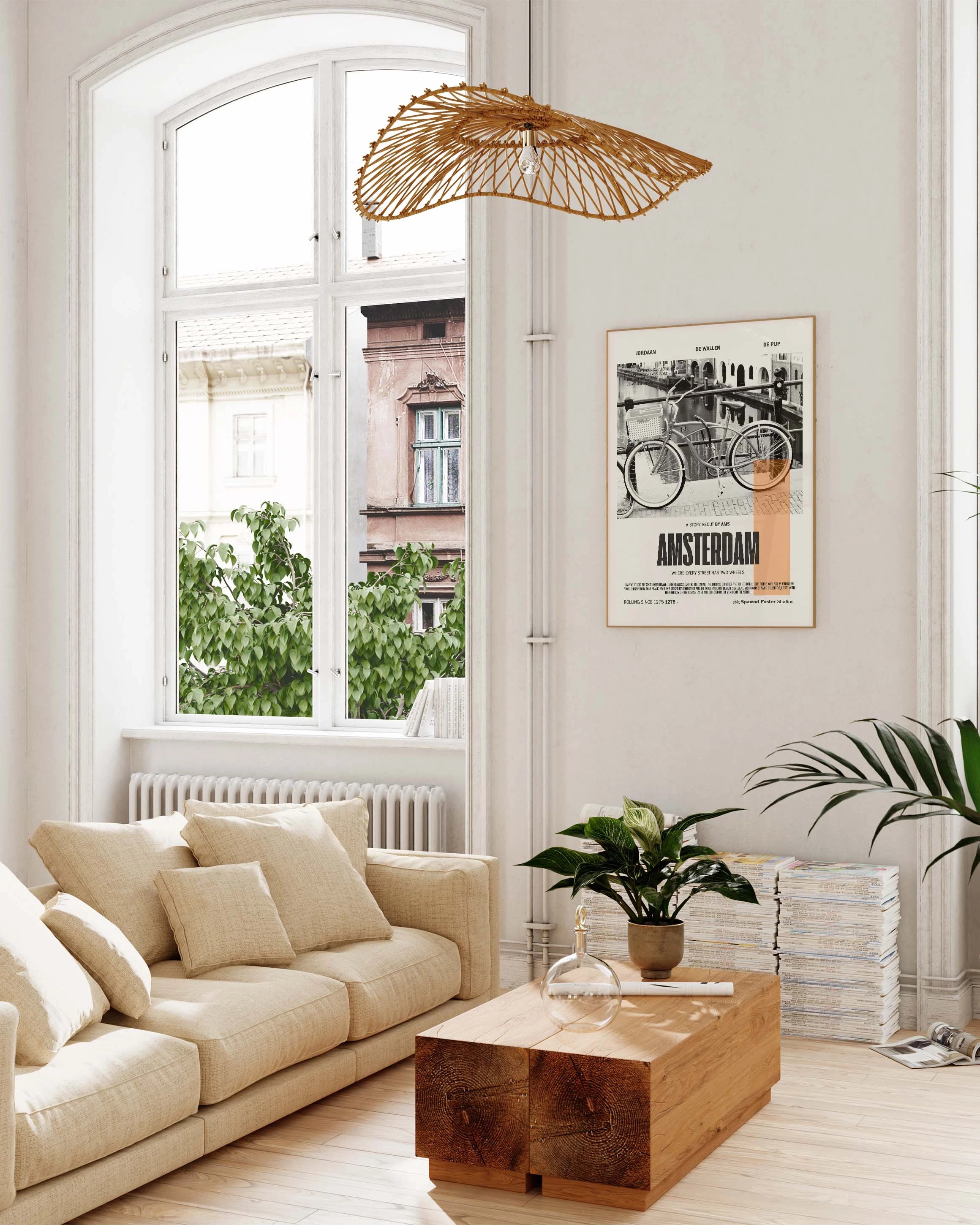 Amsterdam Poster – FineArt Wandbild, moderne Kunst & Fine Art Print von Spawnd, handgefertigt & Made in Germany