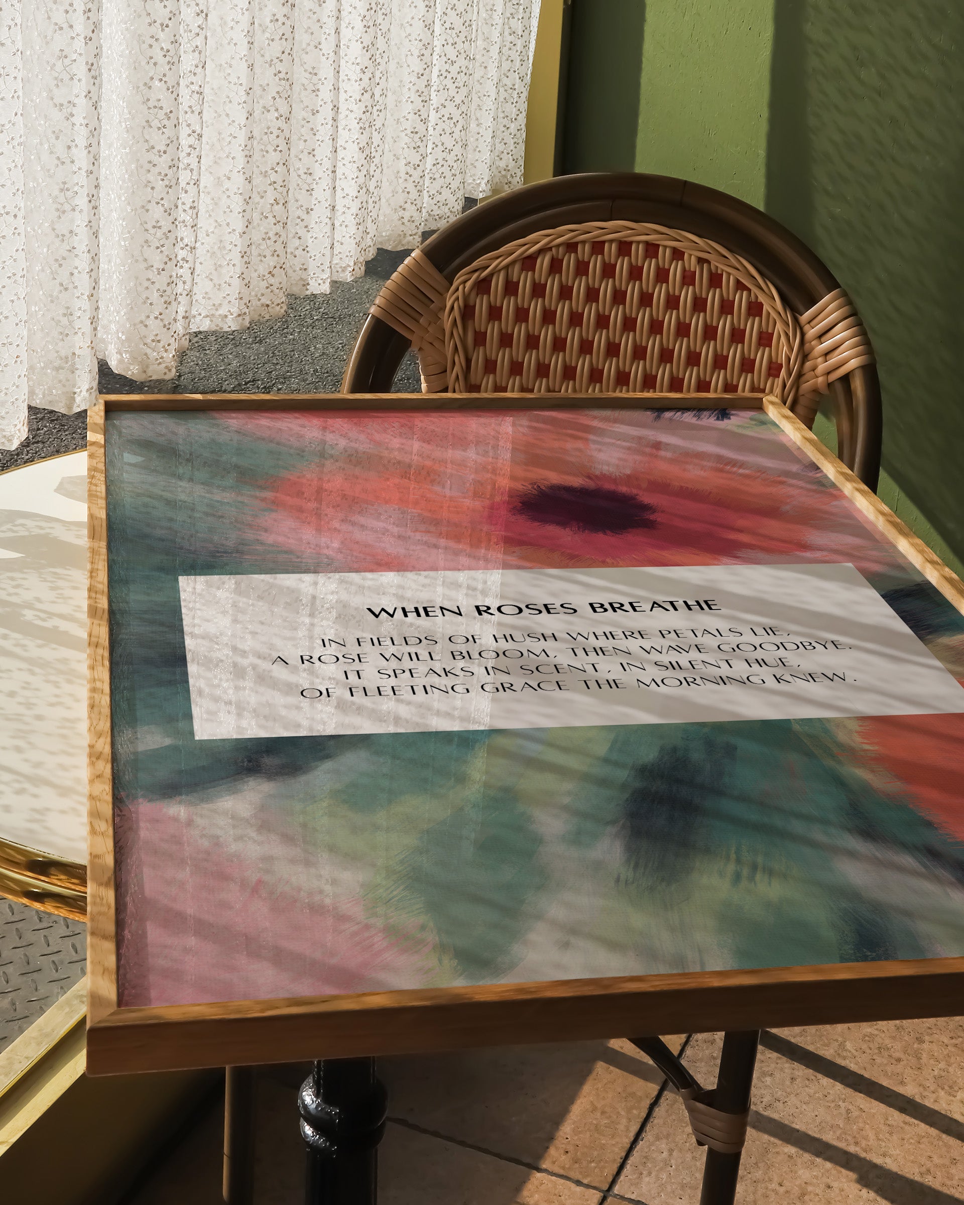 When Roses breathe Poster – FineArt Wandbild, moderne Kunst & Fine Art Print von Spawnd, handgefertigt & Made in Germany