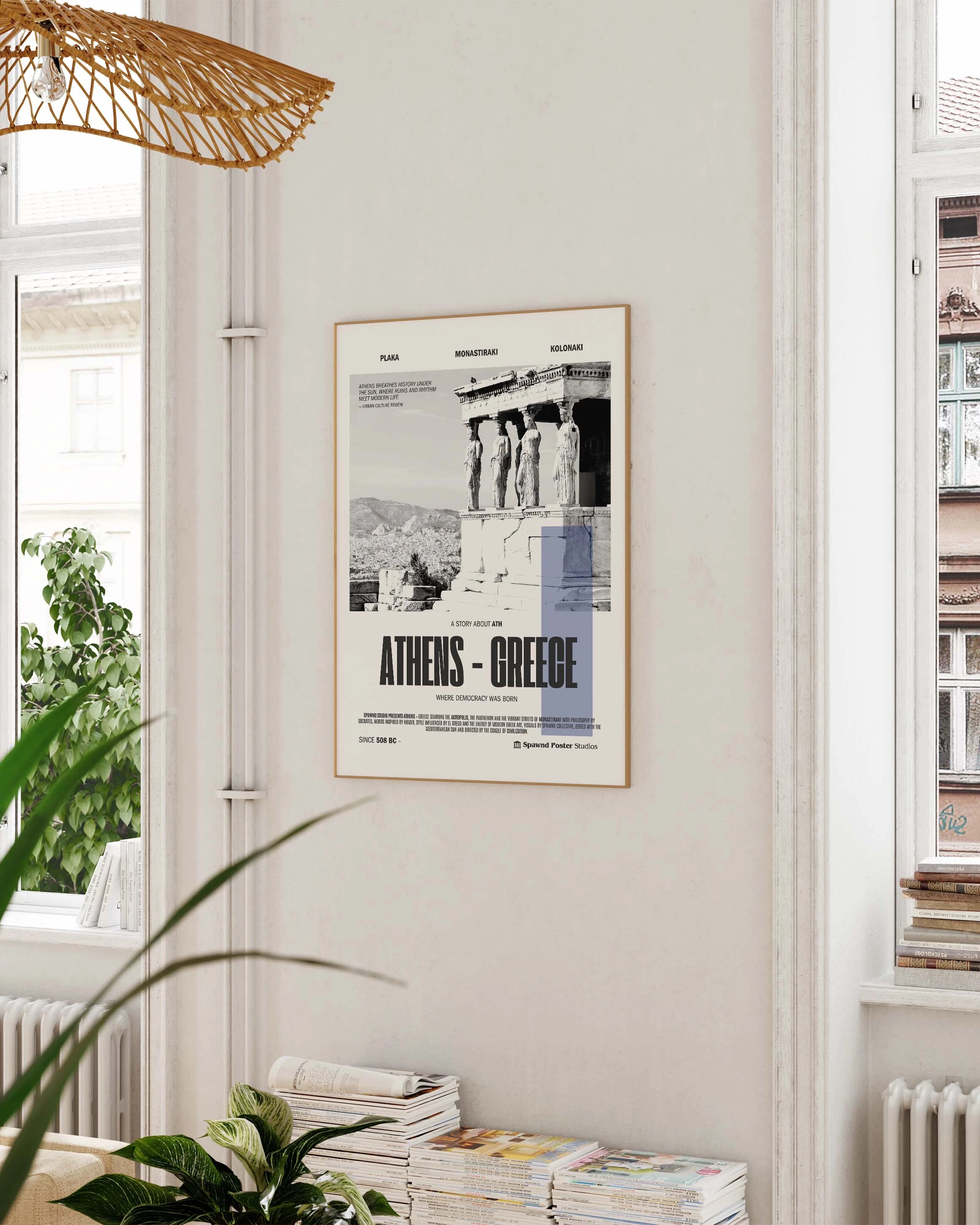 Athens Poster – FineArt Wandbild, moderne Kunst & Fine Art Print von Spawnd, handgefertigt & Made in Germany