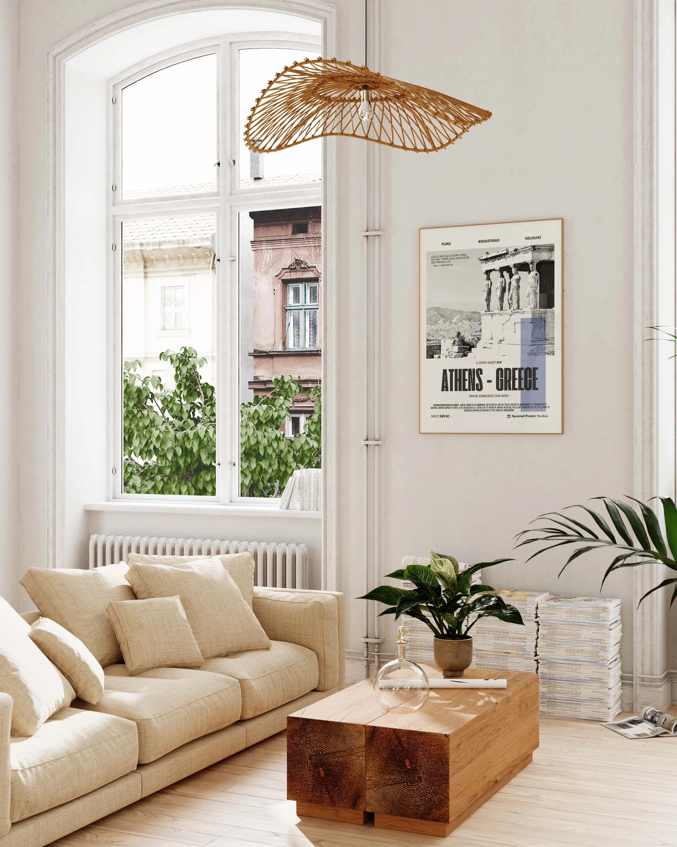 Athens Poster – FineArt Wandbild, moderne Kunst & Fine Art Print von Spawnd, handgefertigt & Made in Germany