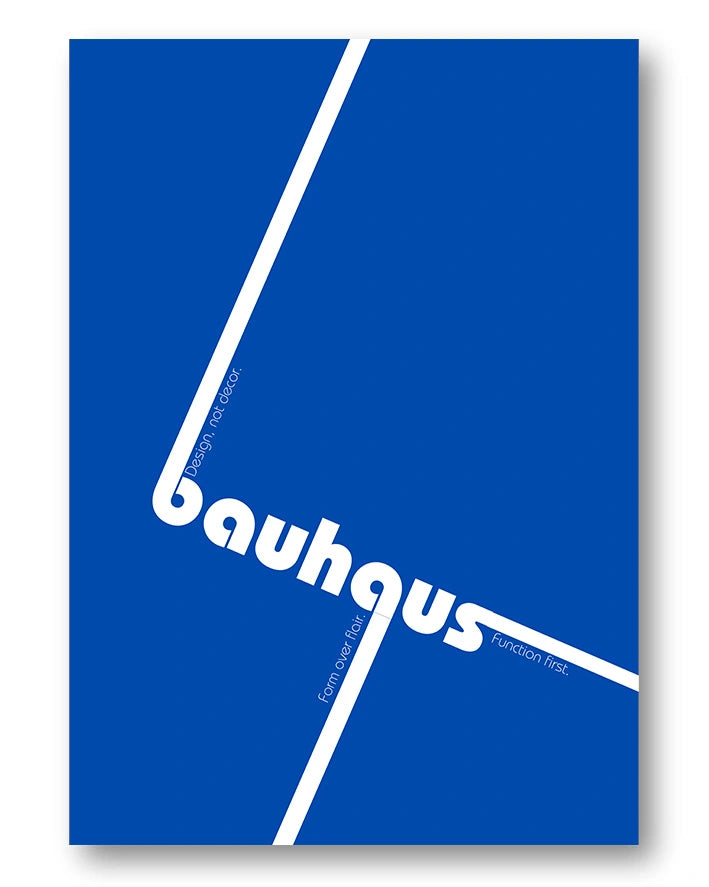 Bauhaus Poster – FineArt Wandbild, moderne Kunst & Fine Art Print von Spawnd, handgefertigt & Made in Germany