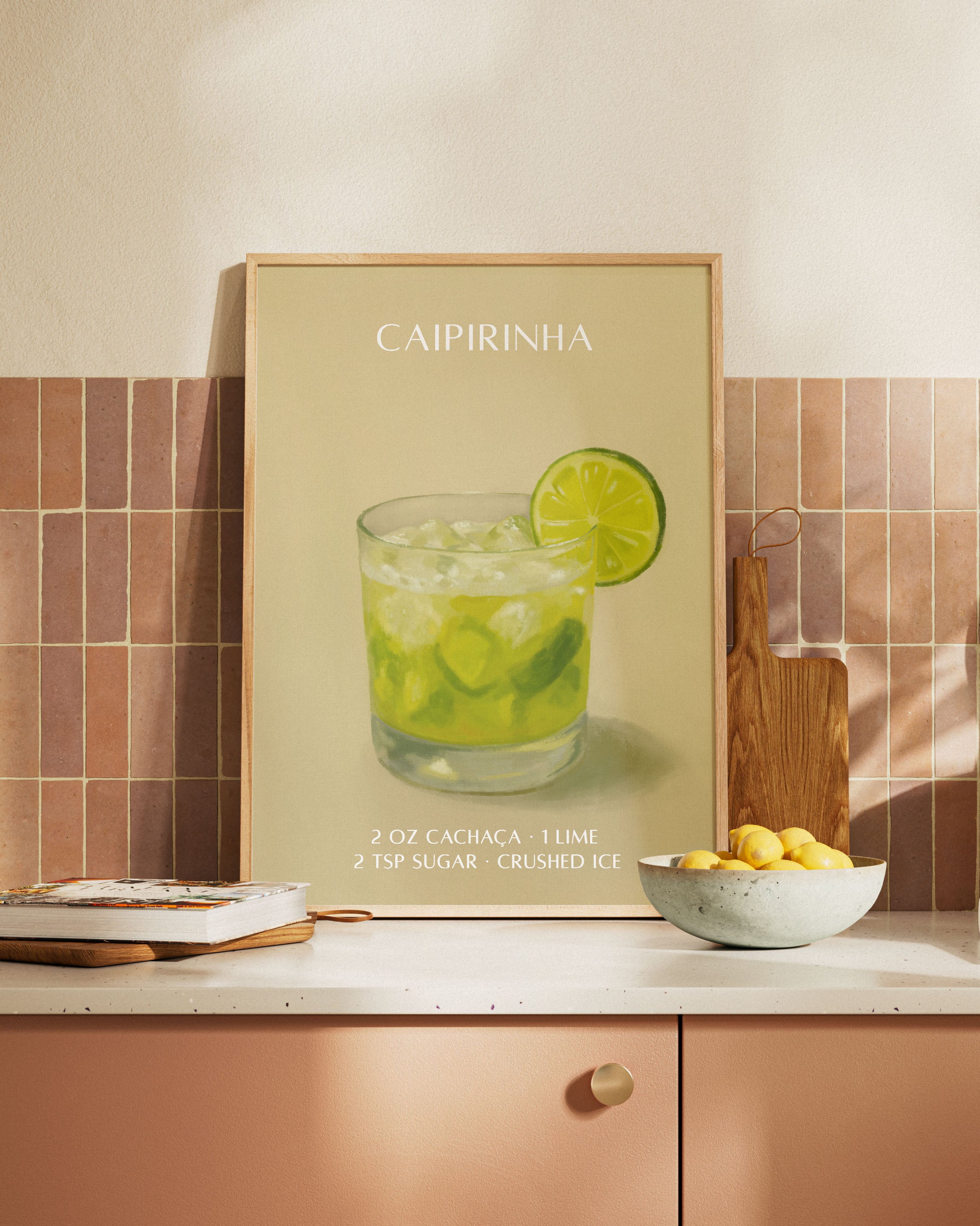 CAIPIRINHA Poster – FineArt Wandbild, moderne Kunst & Fine Art Print von Spawnd, handgefertigt & Made in Germany