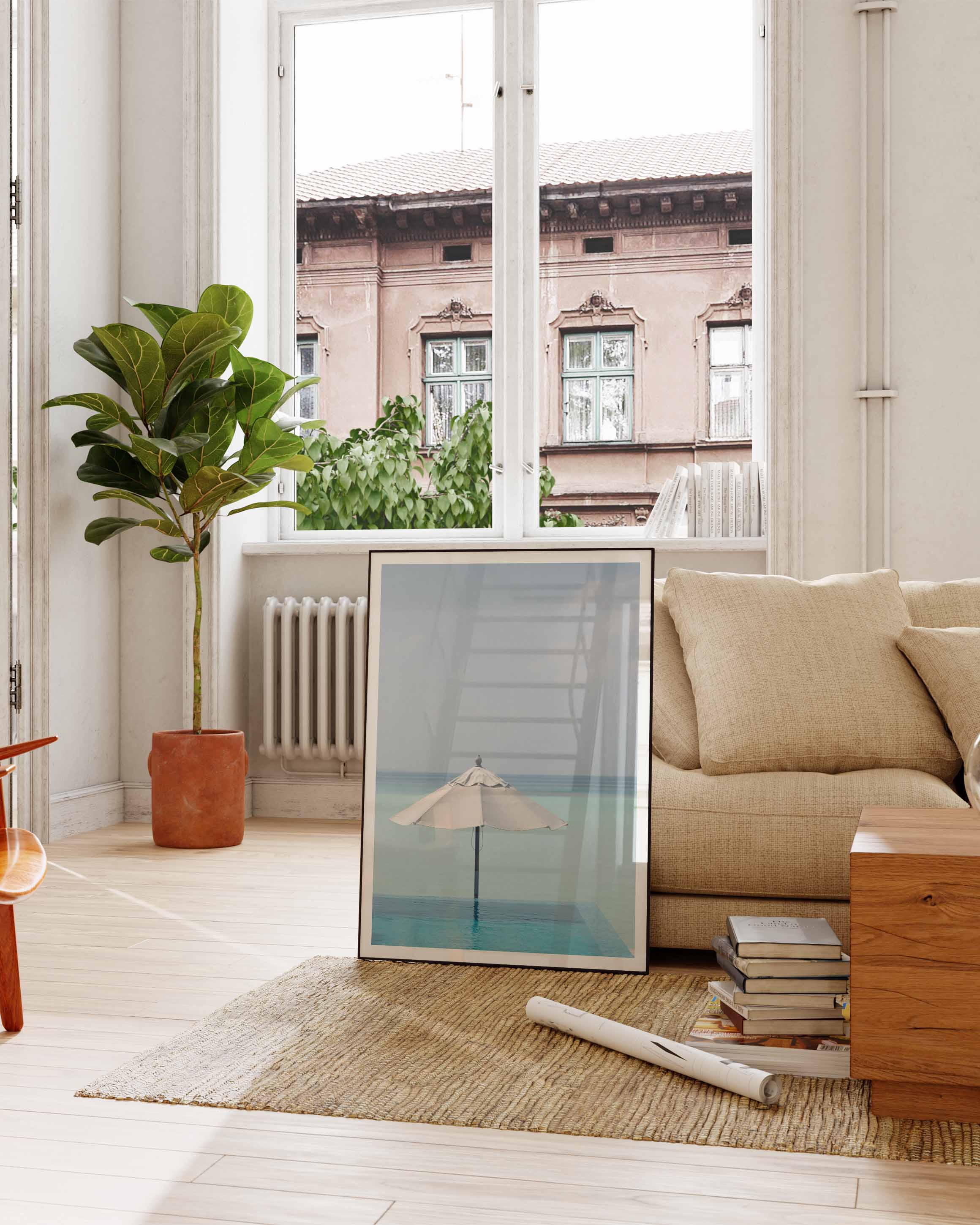 Beach Poster – FineArt Wandbild, moderne Kunst & Fine Art Print von Spawnd, handgefertigt & Made in Germany