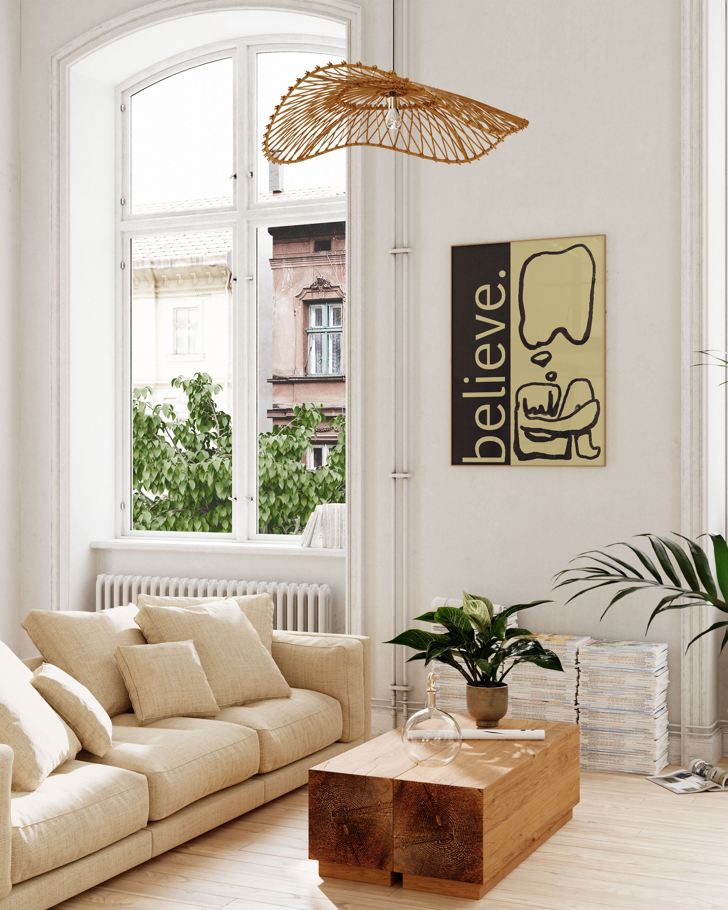 believe. Poster – FineArt Wandbild, moderne Kunst & Fine Art Print von Spawnd, handgefertigt & Made in Germany