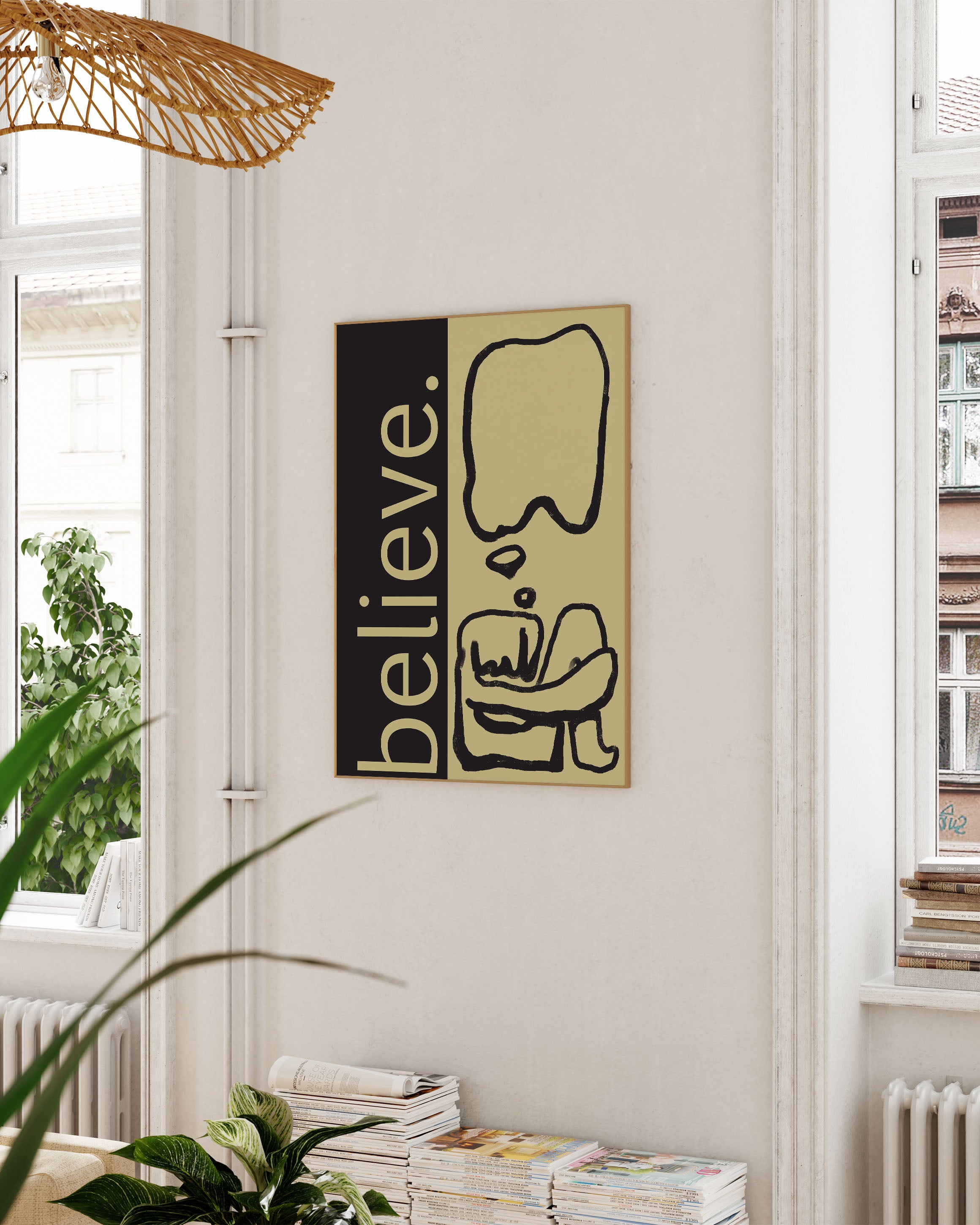 believe. Poster – FineArt Wandbild, moderne Kunst & Fine Art Print von Spawnd, handgefertigt & Made in Germany