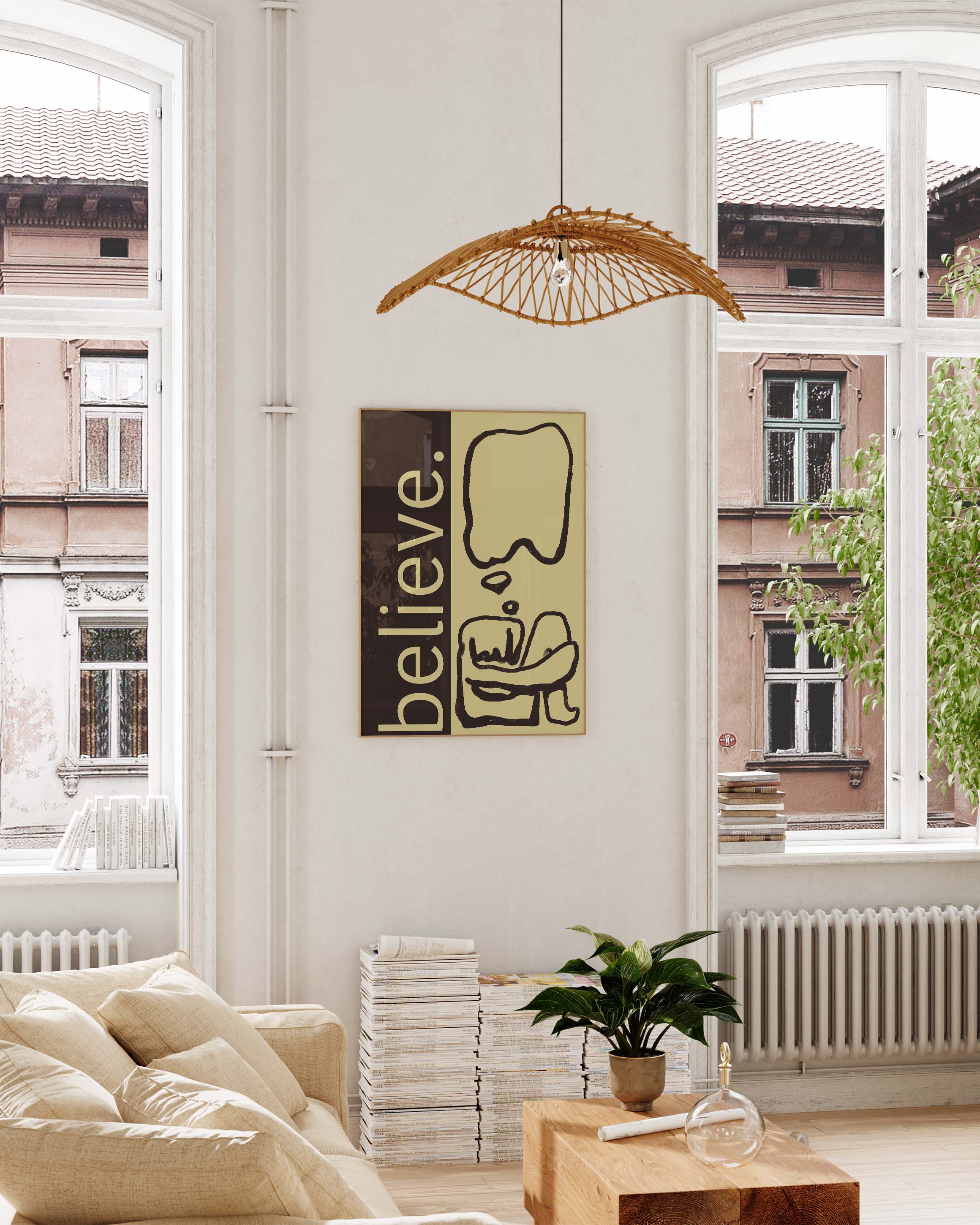 believe. Poster – FineArt Wandbild, moderne Kunst & Fine Art Print von Spawnd, handgefertigt & Made in Germany
