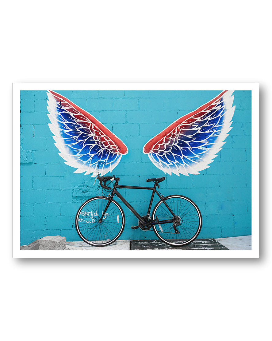 Bicycle Poster – FineArt Wandbild, moderne Kunst & Fine Art Print von Spawnd, handgefertigt & Made in Germany