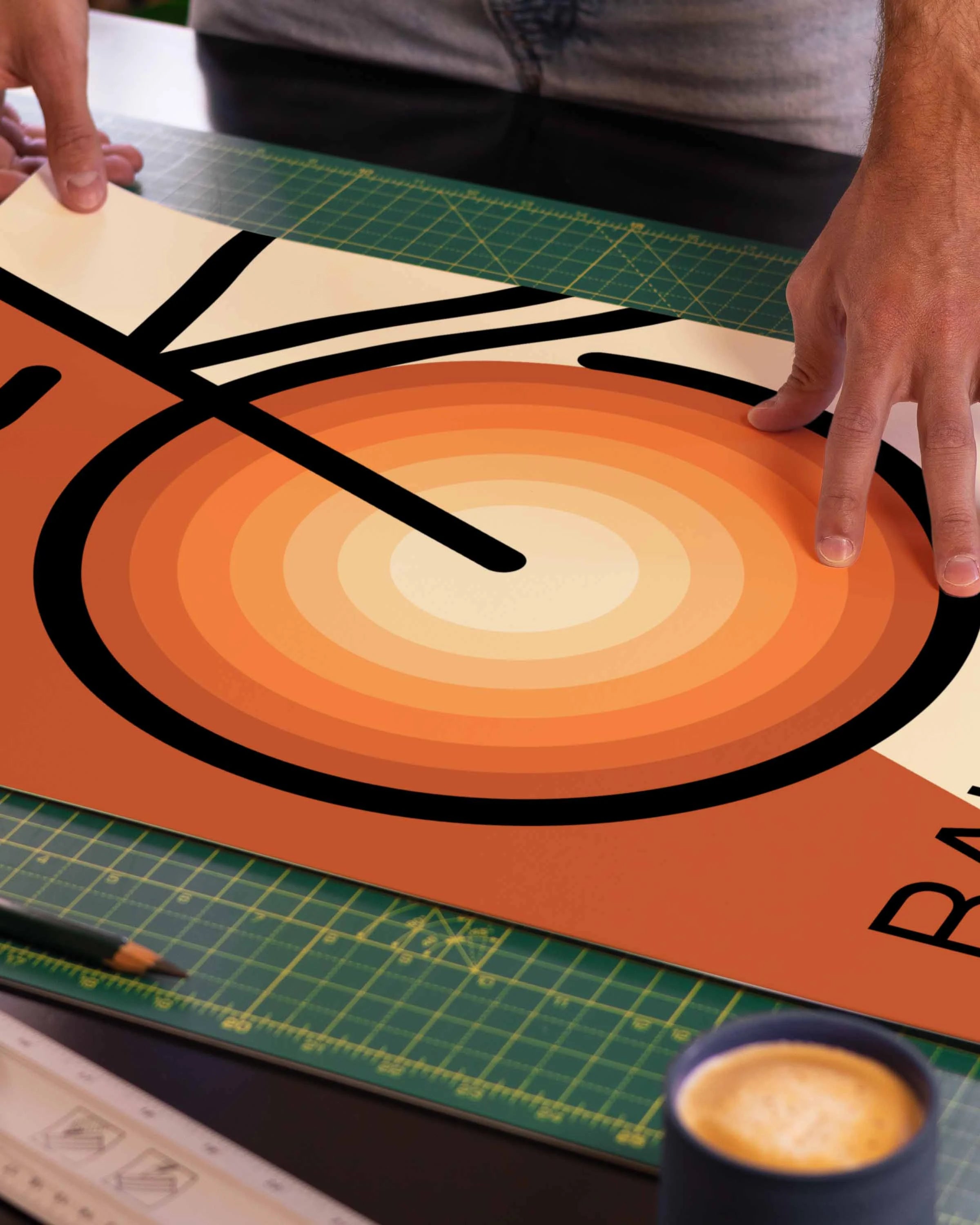 Bike Poster – FineArt Wandbild, moderne Kunst & Fine Art Print von Spawnd, handgefertigt & Made in Germany