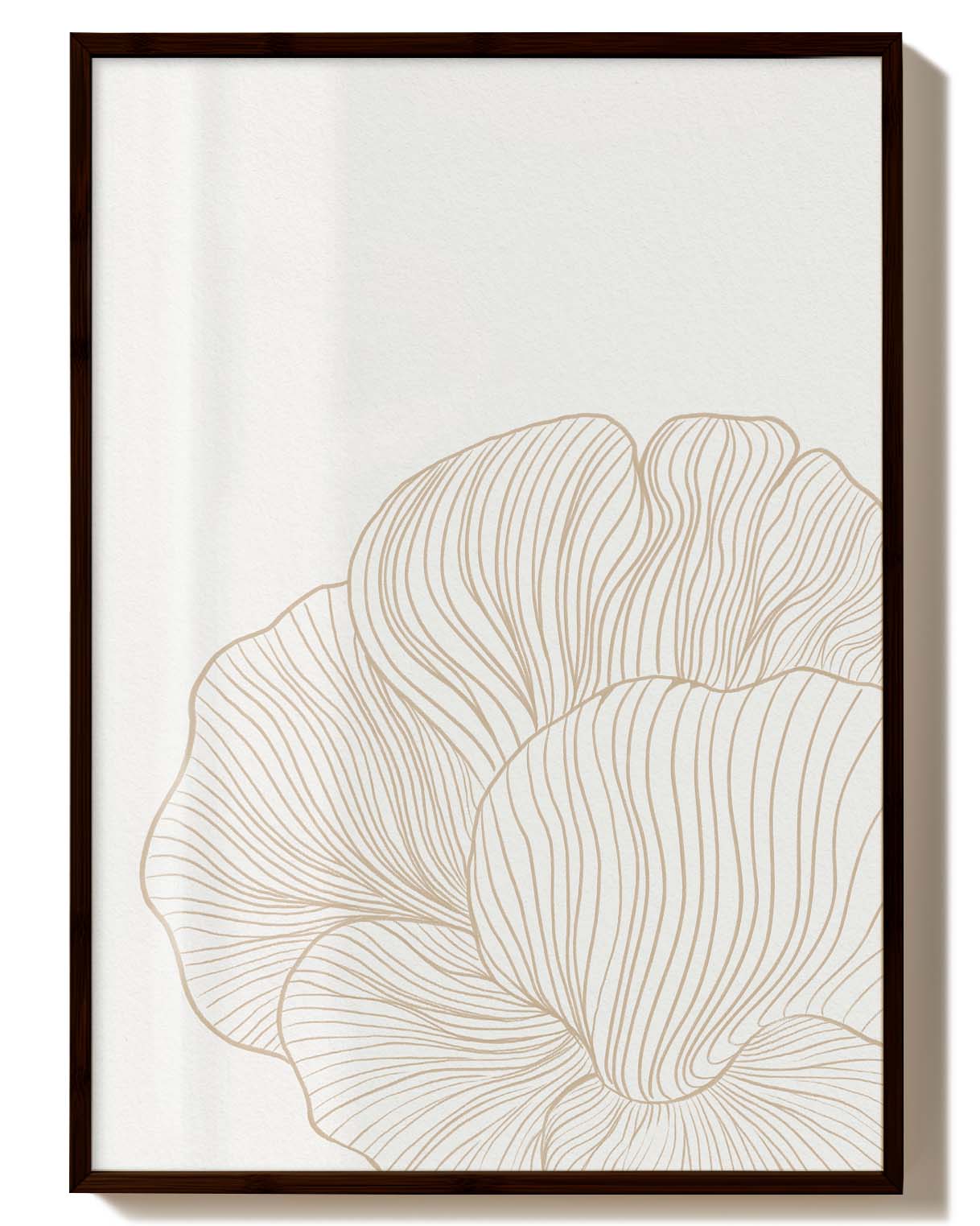 Blatt Dekorationsposter – Minimal Line Art Poster – FineArt Wandbild, moderne Kunst & Fine Art Print von Spawnd, handgefertigt & Made in Germany