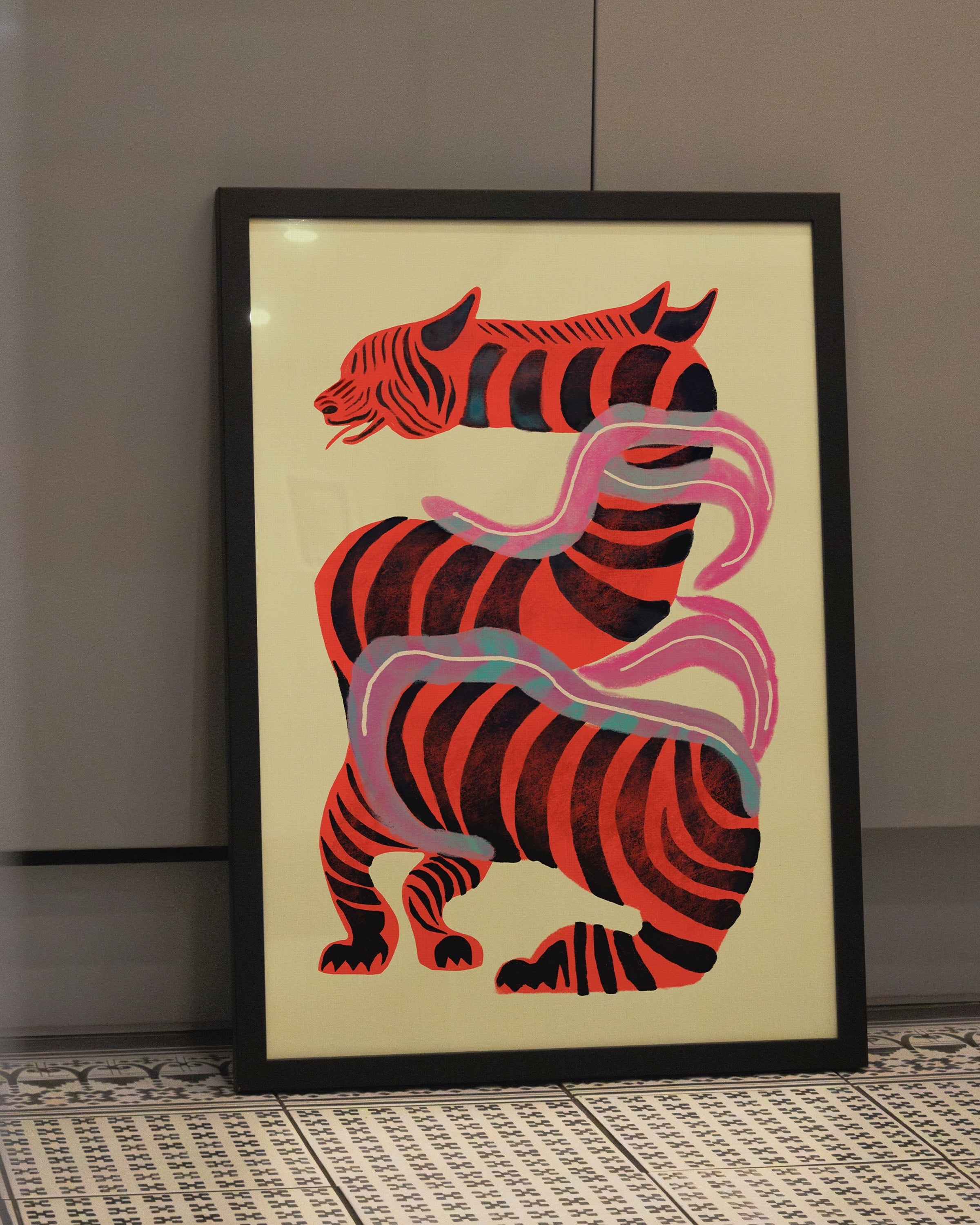 Blind Wolf Poster – FineArt Wandbild, moderne Kunst & Fine Art Print von Spawnd, handgefertigt & Made in Germany