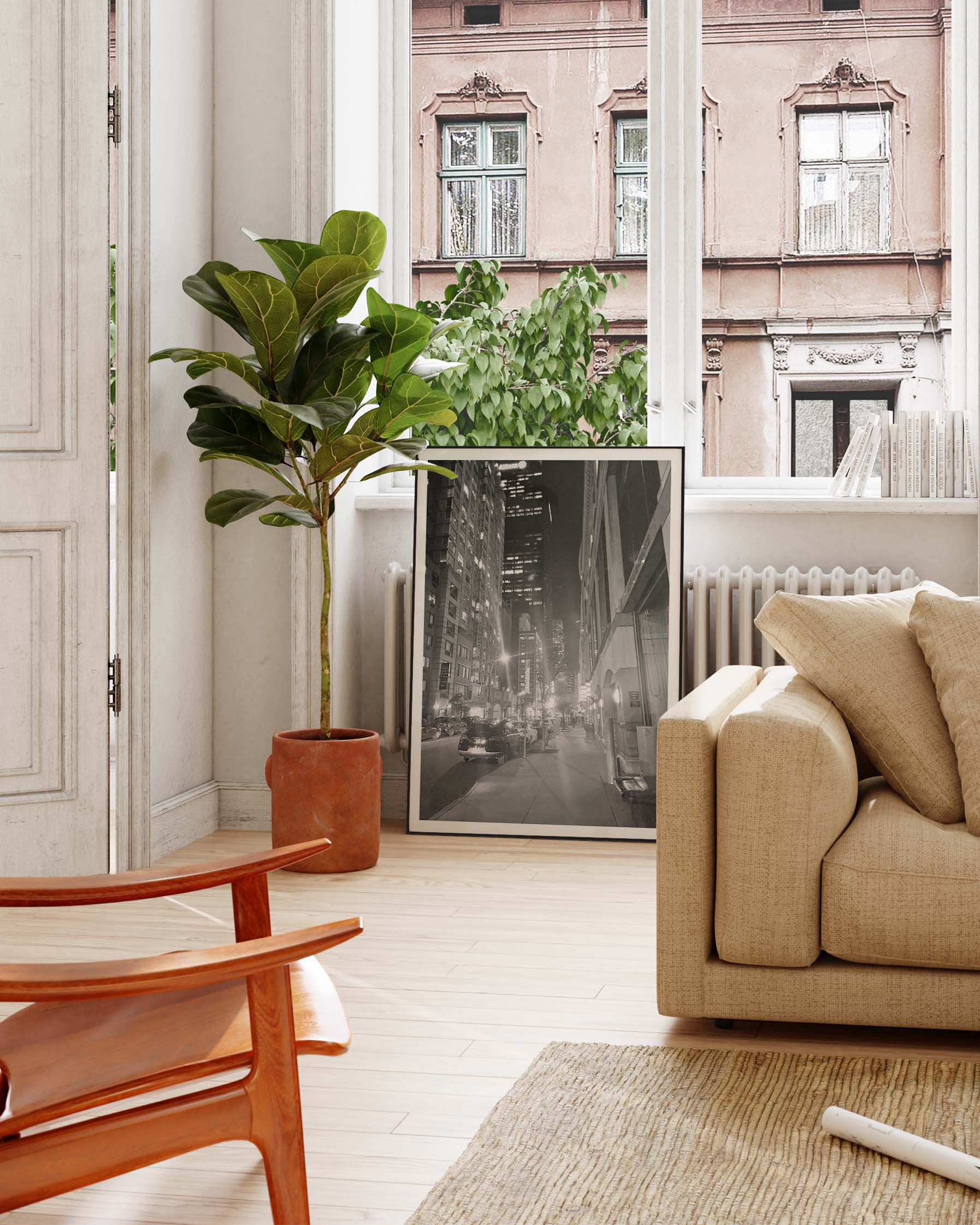 Bright night Poster – FineArt Wandbild, moderne Kunst & Fine Art Print von Spawnd, handgefertigt & Made in Germany