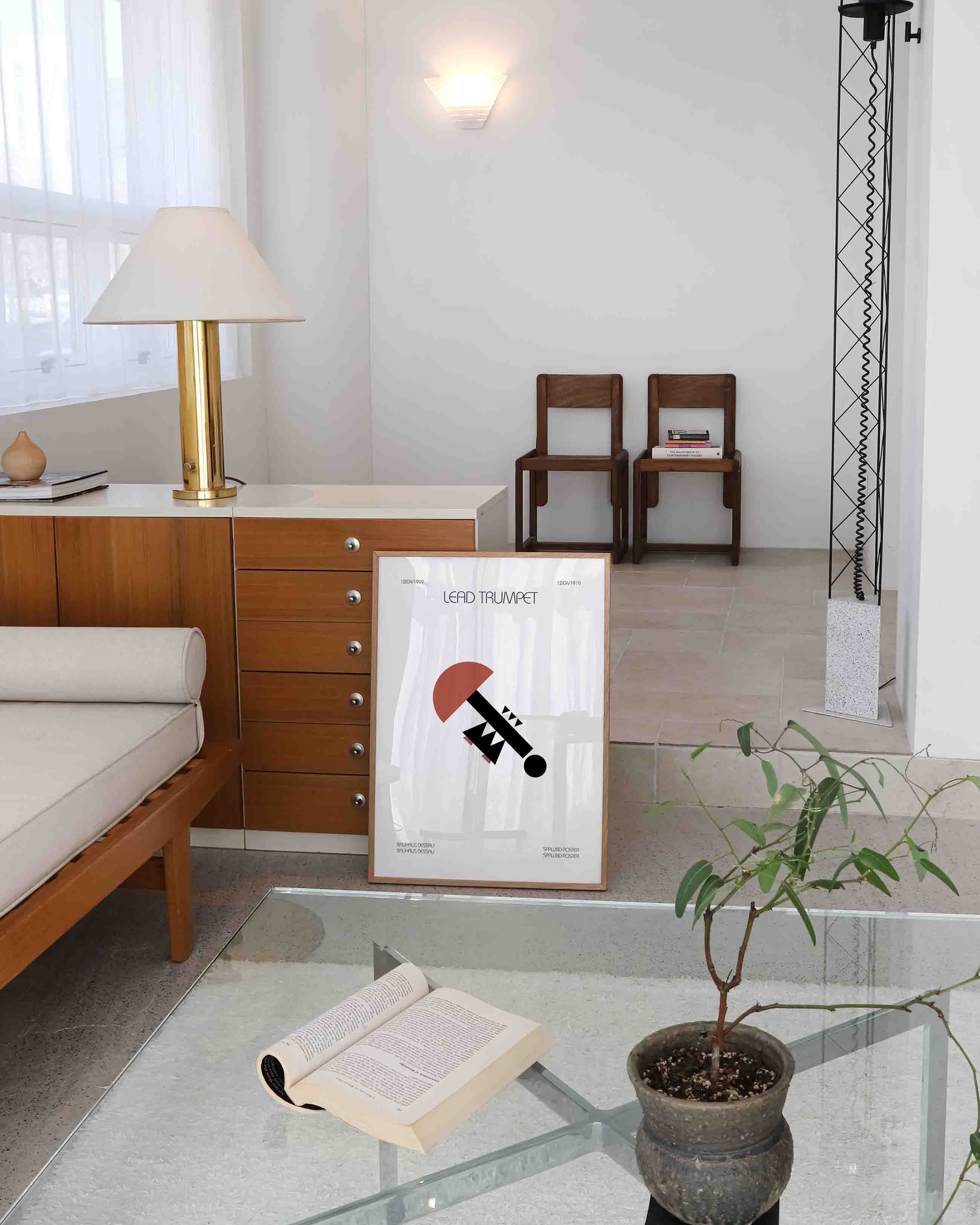 Trompete Bauhaus Instrument – Dekorationsposter