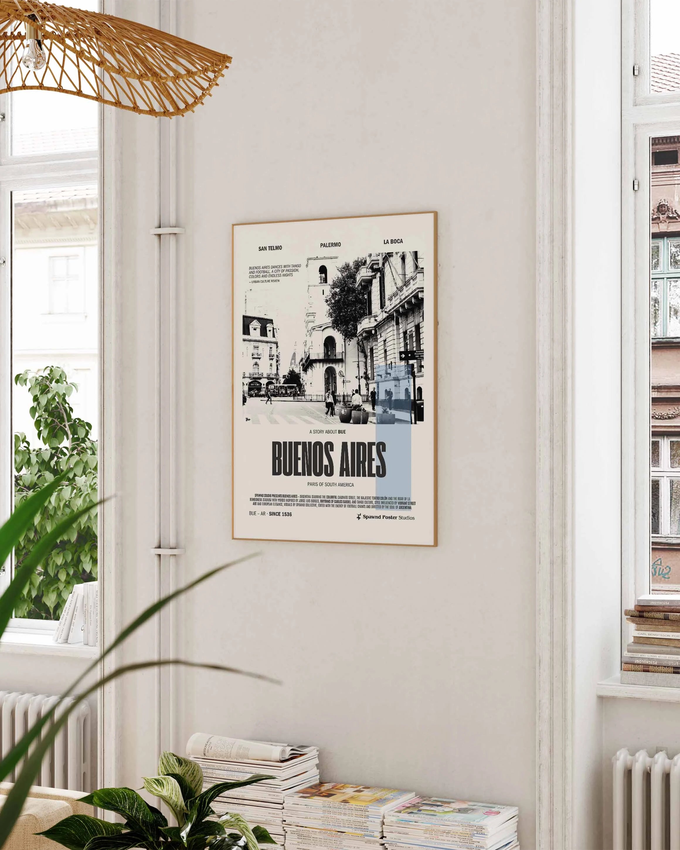 Buenos Aires Poster – FineArt Wandbild, moderne Kunst & Fine Art Print von Spawnd, handgefertigt & Made in Germany