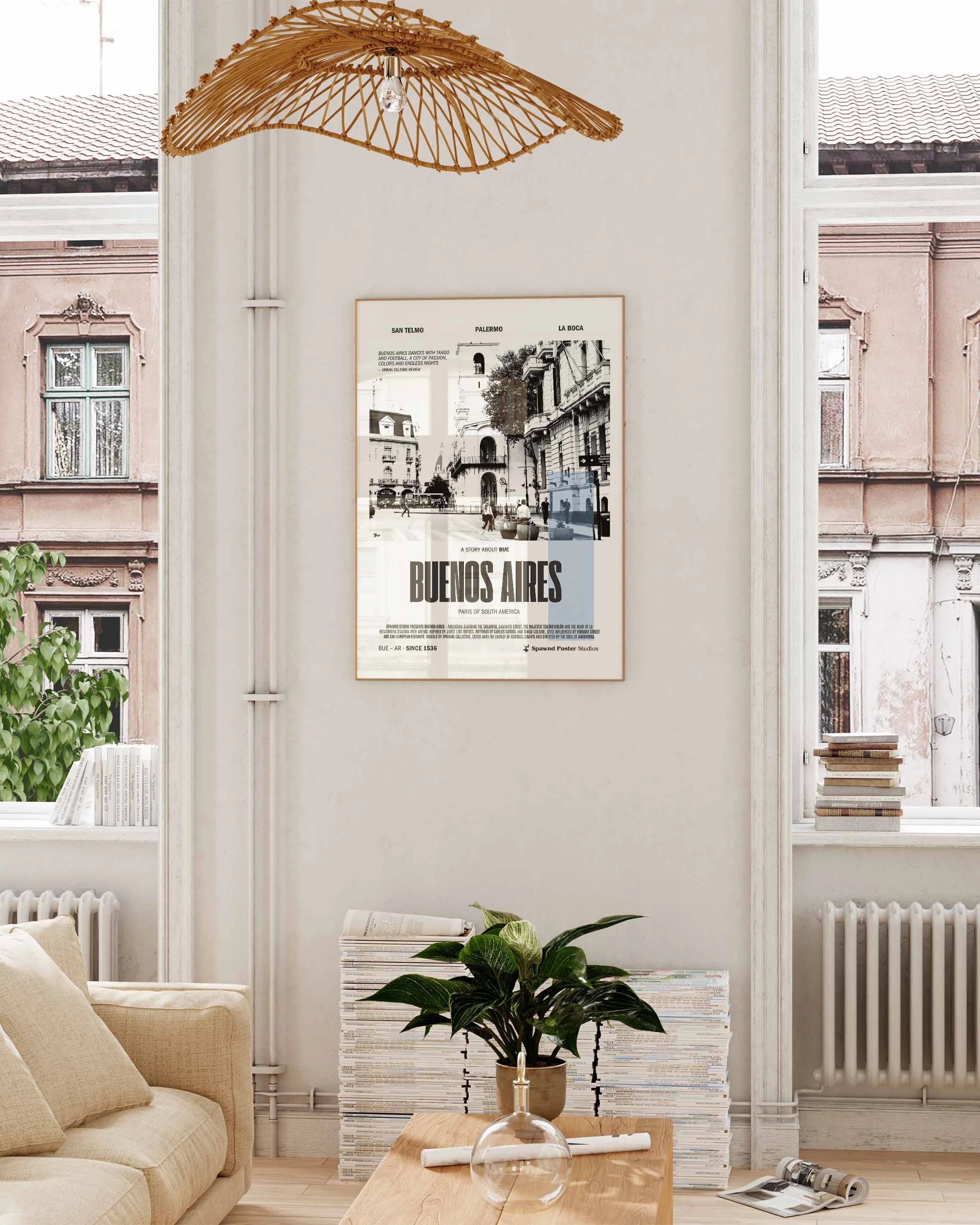 Buenos Aires Poster – FineArt Wandbild, moderne Kunst & Fine Art Print von Spawnd, handgefertigt & Made in Germany