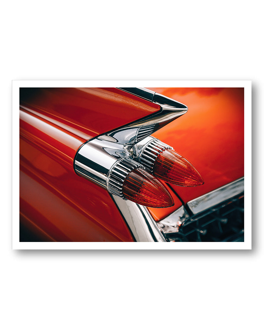 Bullet tail lights Poster – FineArt Wandbild, moderne Kunst & Fine Art Print von Spawnd, handgefertigt & Made in Germany