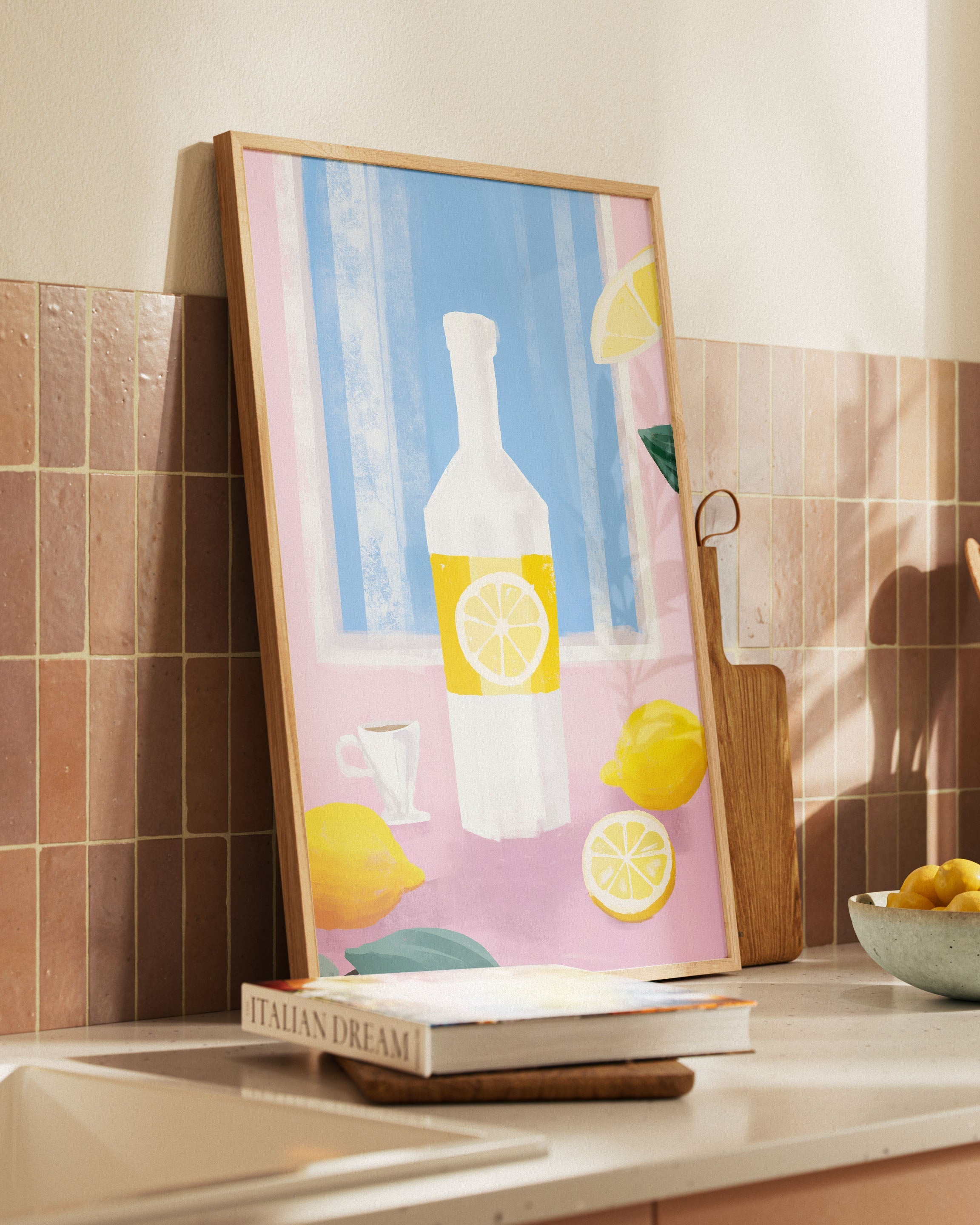 Limoncello Poster – FineArt Wandbild, moderne Kunst & Fine Art Print von Spawnd, handgefertigt & Made in Germany