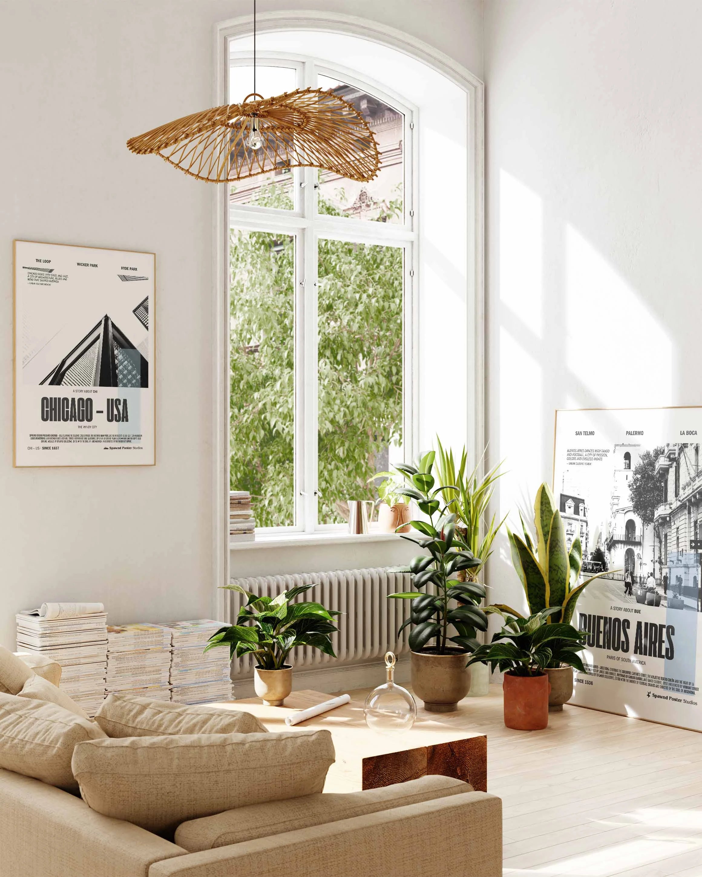 Chicago Poster – FineArt Wandbild, moderne Kunst & Fine Art Print von Spawnd, handgefertigt & Made in Germany