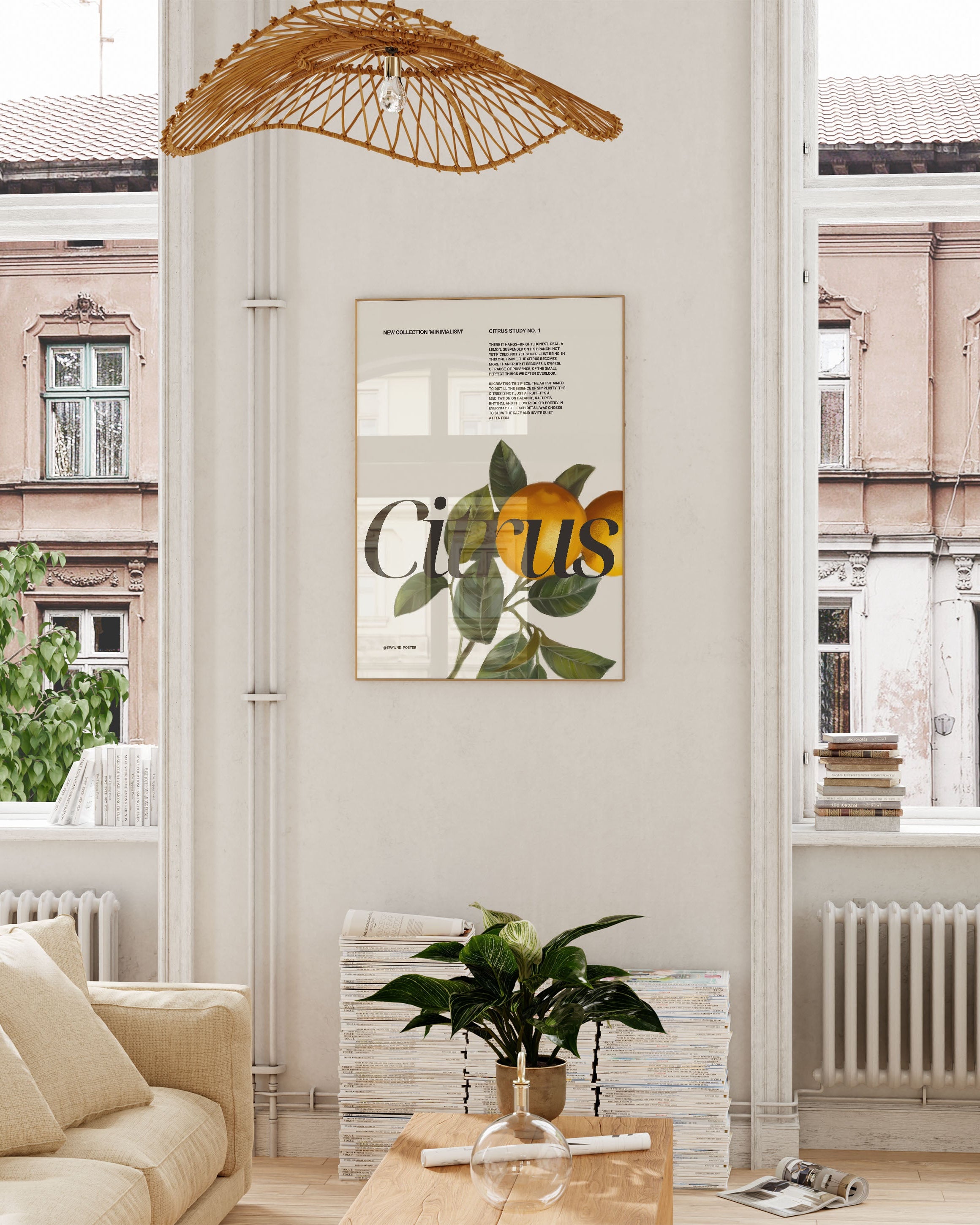 Citrus Poster im Wohnzimmer – Fine Art Print mit – Spawnd