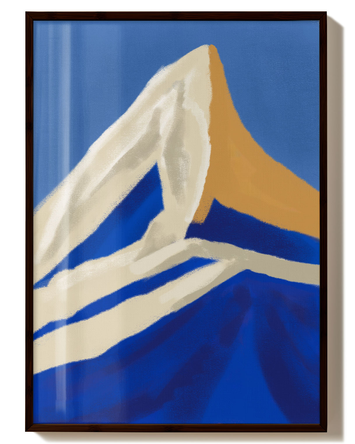 Cold Mountain | Abstrakte Berglandschaft Poster Poster – FineArt Wandbild, moderne Kunst & Fine Art Print von Spawnd, handgefertigt & Made in Germany