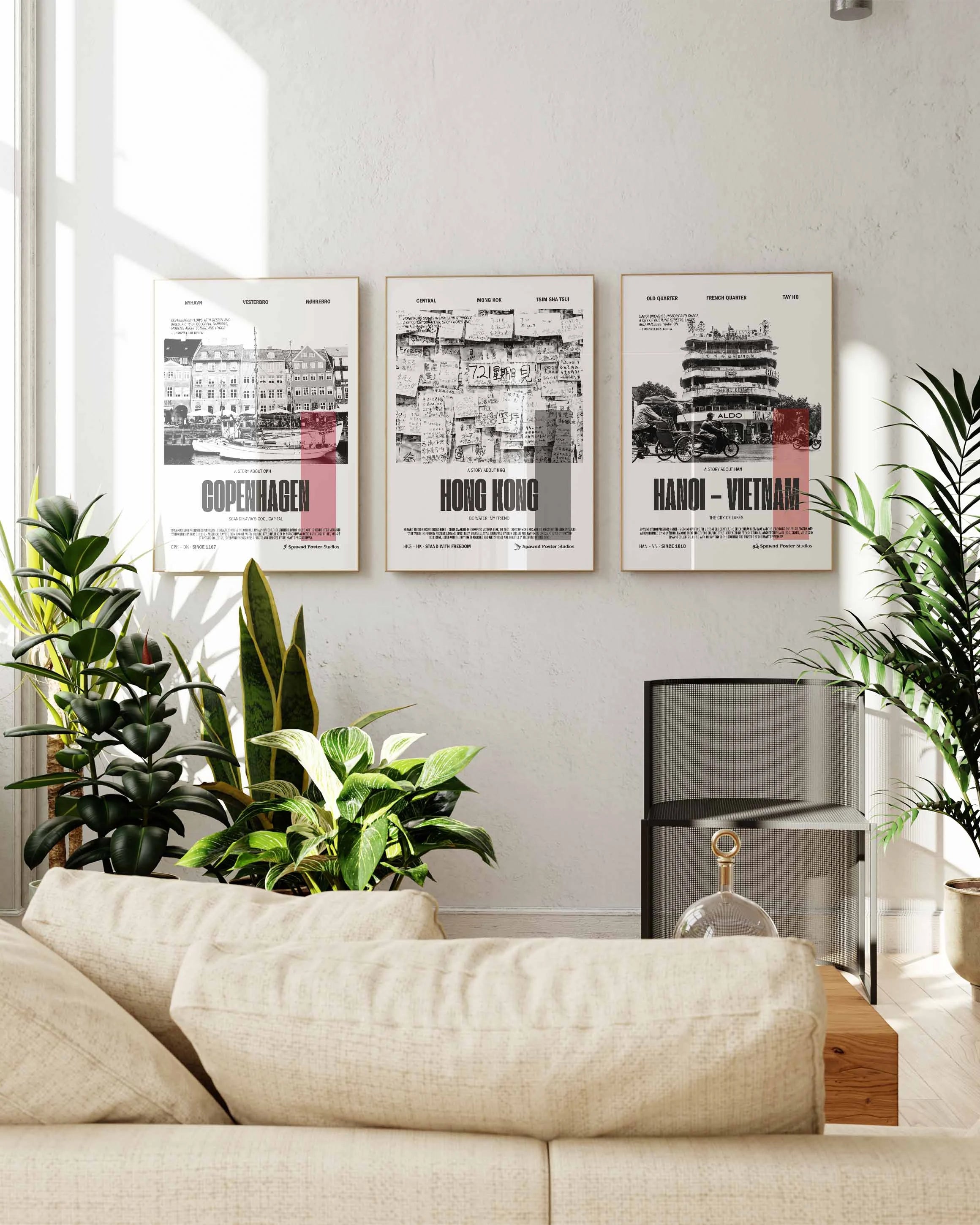 Hanoi Poster – FineArt Wandbild, moderne Kunst & Fine Art Print von Spawnd, handgefertigt & Made in Germany