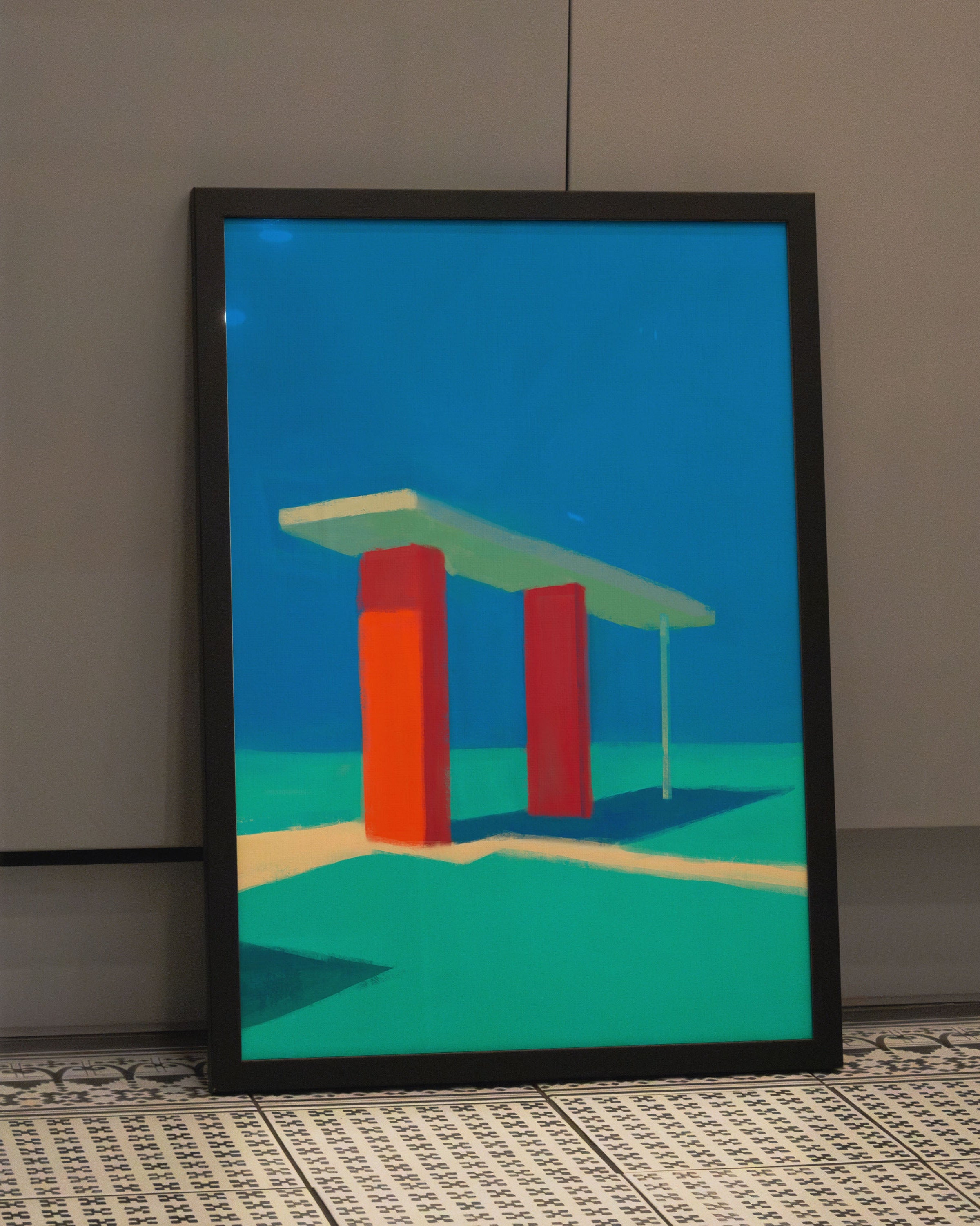 Gasstation Poster – FineArt Wandbild, moderne Kunst & Fine Art Print von Spawnd, handgefertigt & Made in Germany