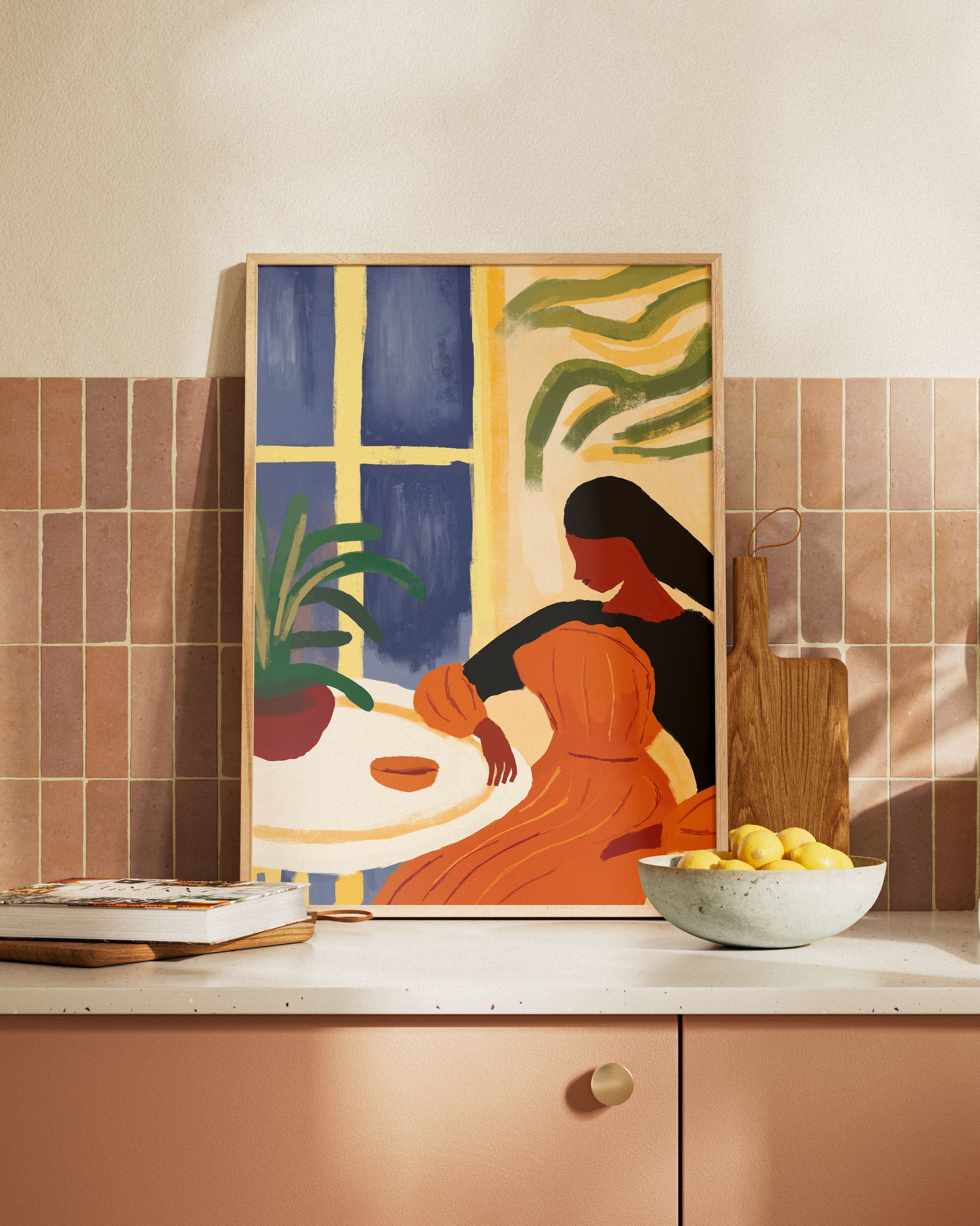 Warm Between Walls Poster – FineArt Wandbild, moderne Kunst & Fine Art Print von Spawnd, handgefertigt & Made in Germany