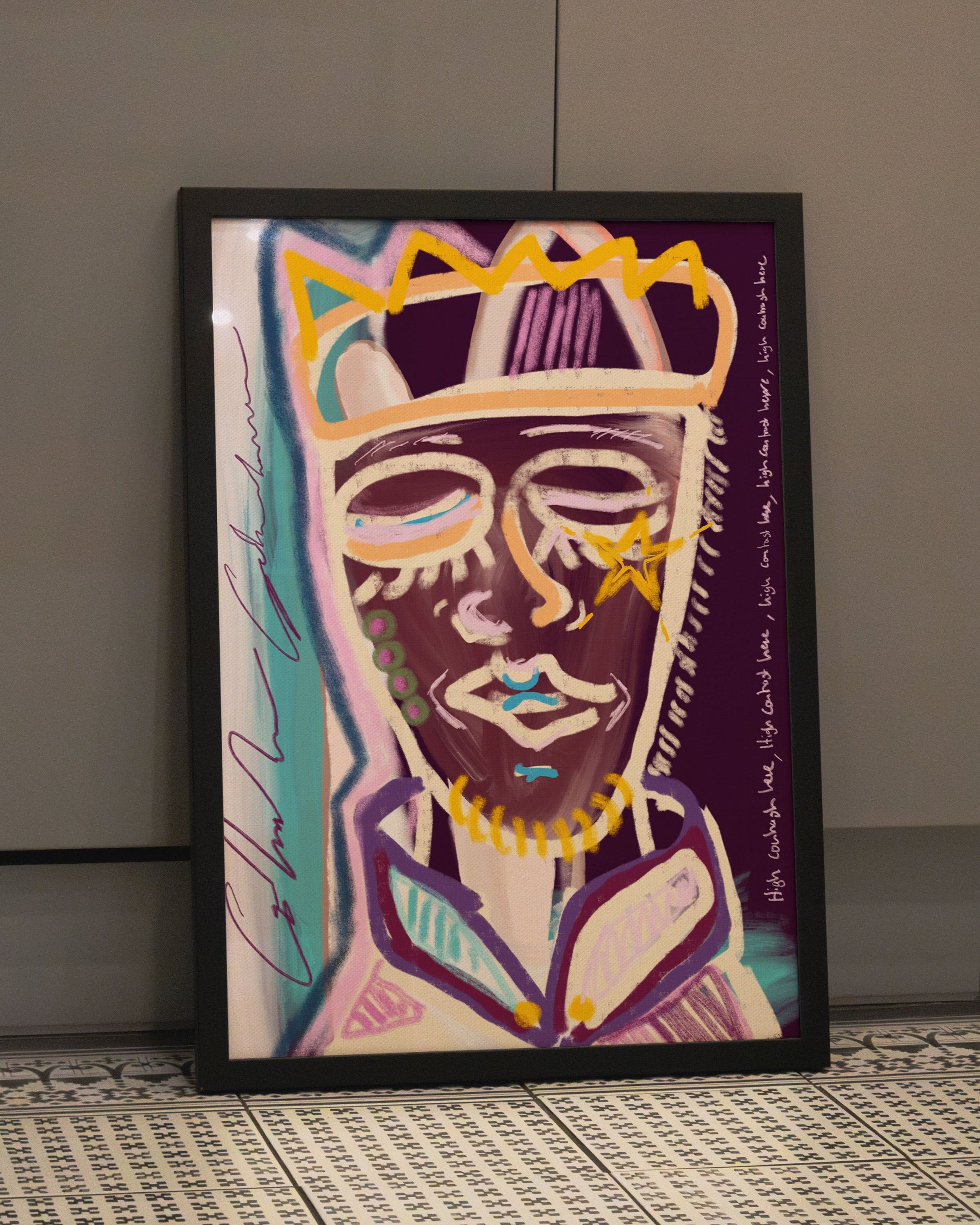 Digital crown Poster – FineArt Wandbild, moderne Kunst & Fine Art Print von Spawnd, handgefertigt & Made in Germany