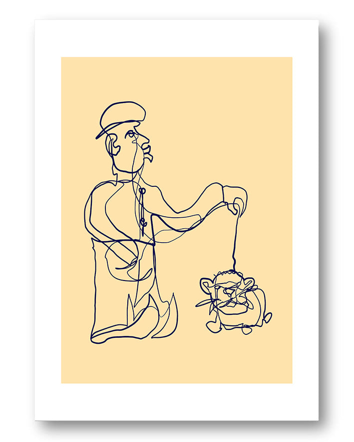 Doesn't bite Poster – FineArt Wandbild, moderne Kunst & Fine Art Print von Spawnd, handgefertigt & Made in Germany