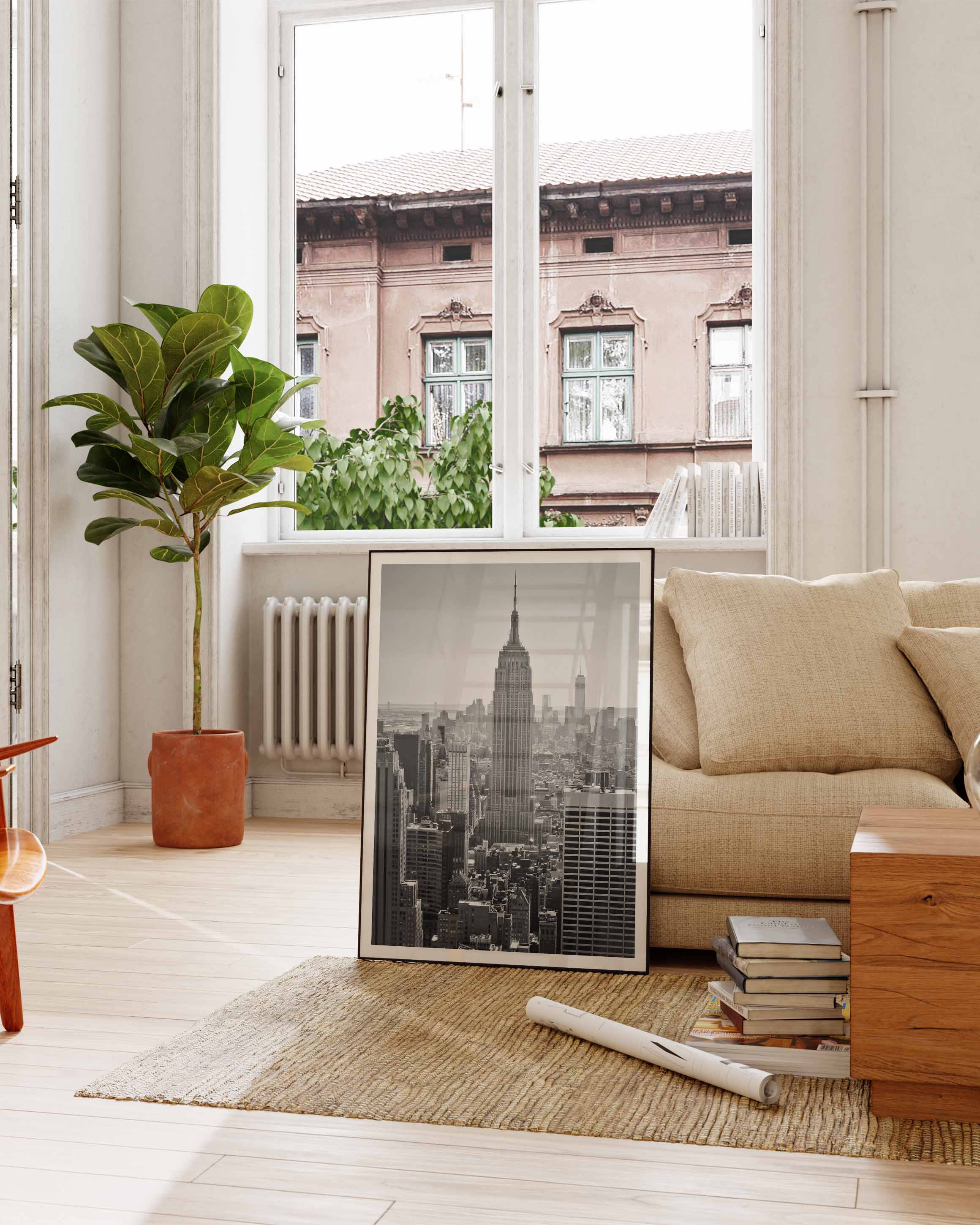 Empire State building Poster – FineArt Wandbild, moderne Kunst & Fine Art Print von Spawnd, handgefertigt & Made in Germany