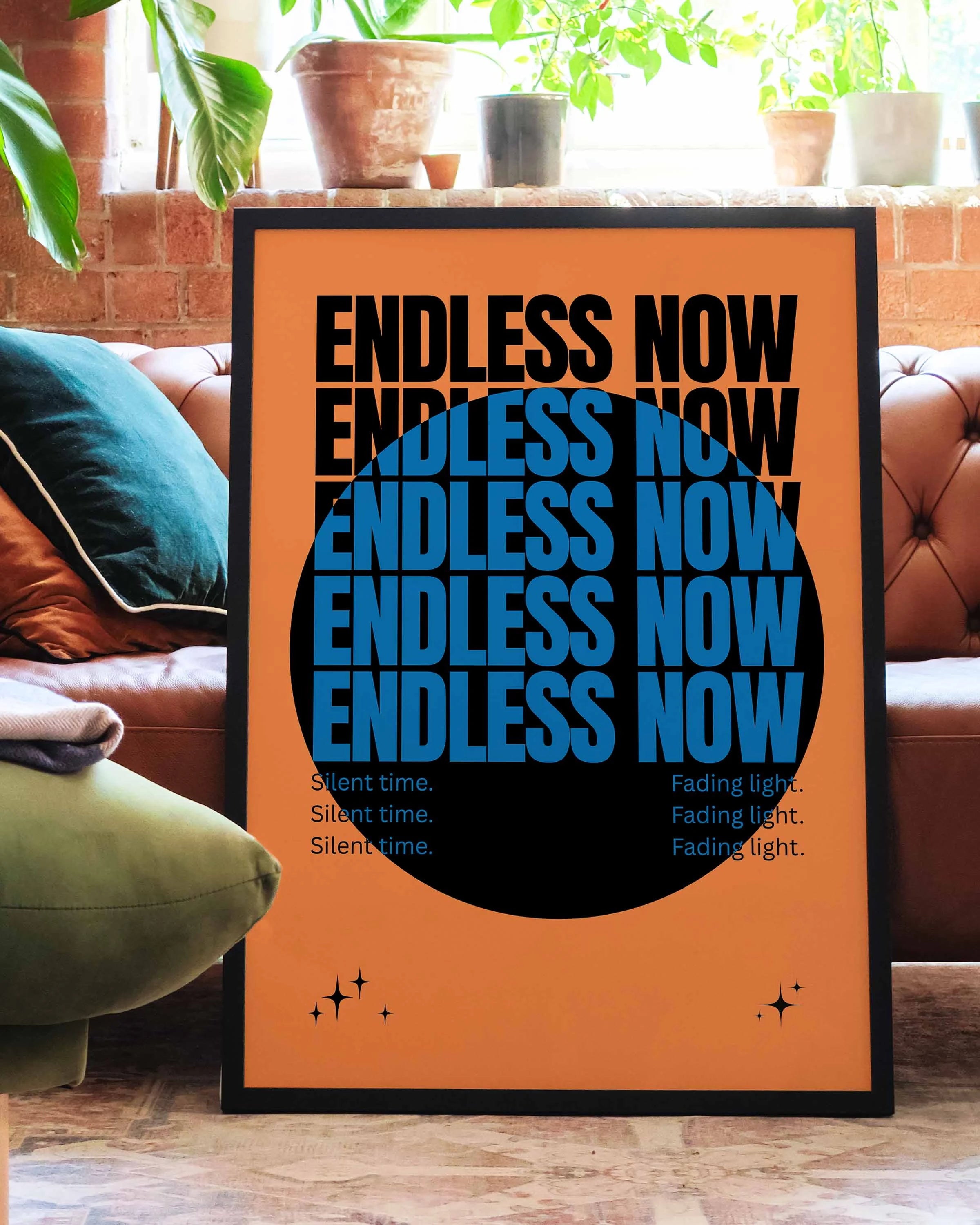 Endless now Poster – FineArt Wandbild, moderne Kunst & Fine Art Print von Spawnd, handgefertigt & Made in Germany
