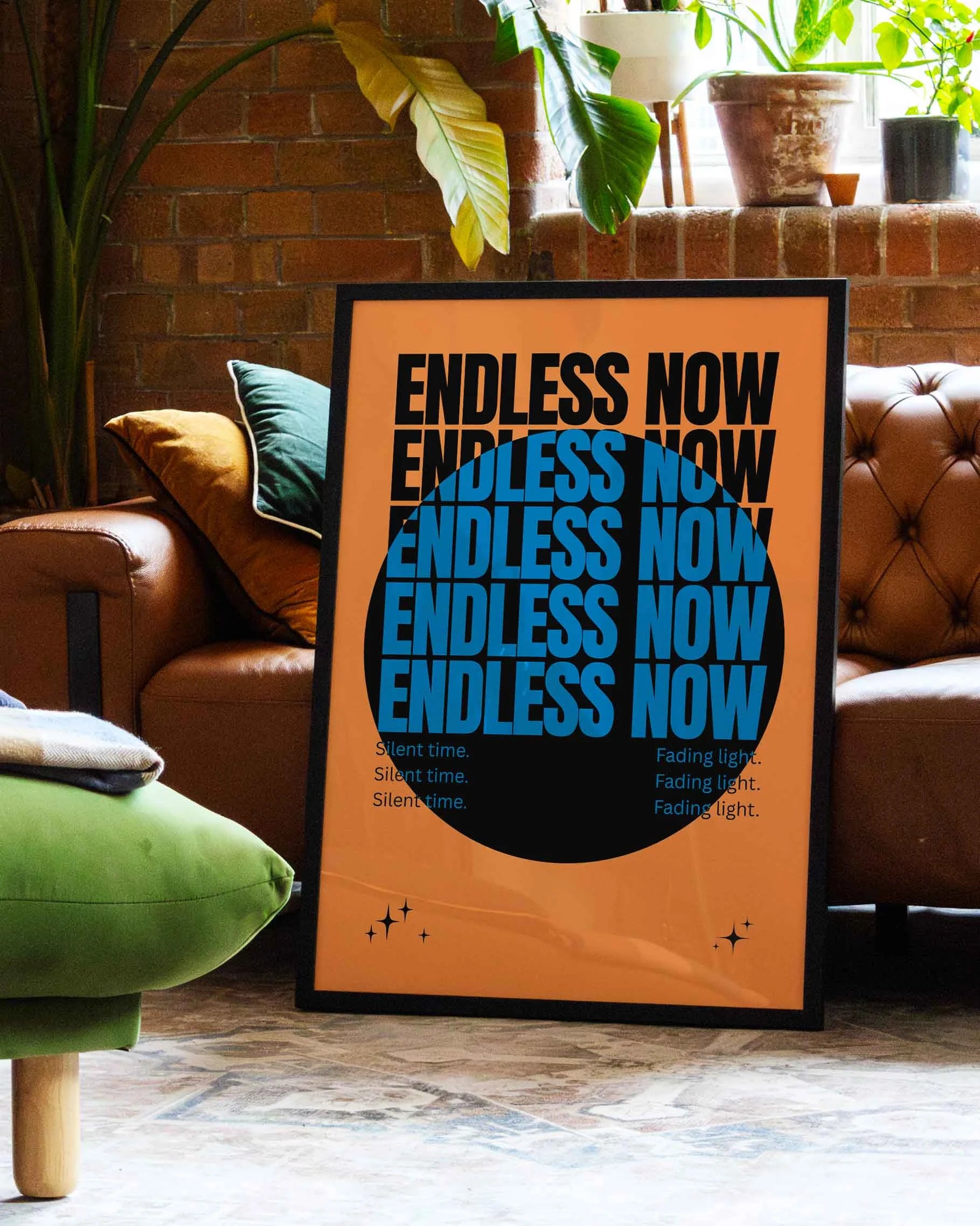 Endless now Poster – FineArt Wandbild, moderne Kunst & Fine Art Print von Spawnd, handgefertigt & Made in Germany