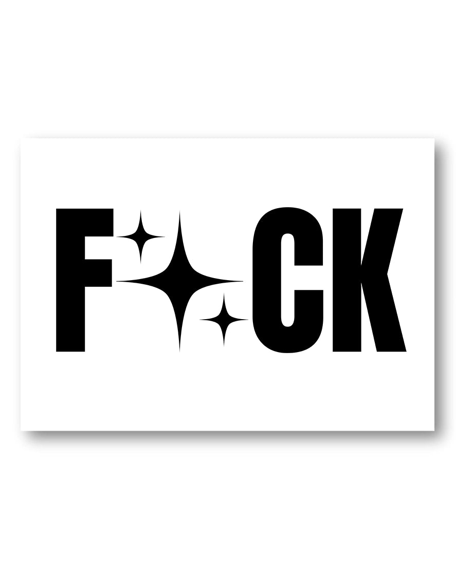 F#ck Poster – FineArt Wandbild, moderne Kunst & Fine Art Print von Spawnd, handgefertigt & Made in Germany