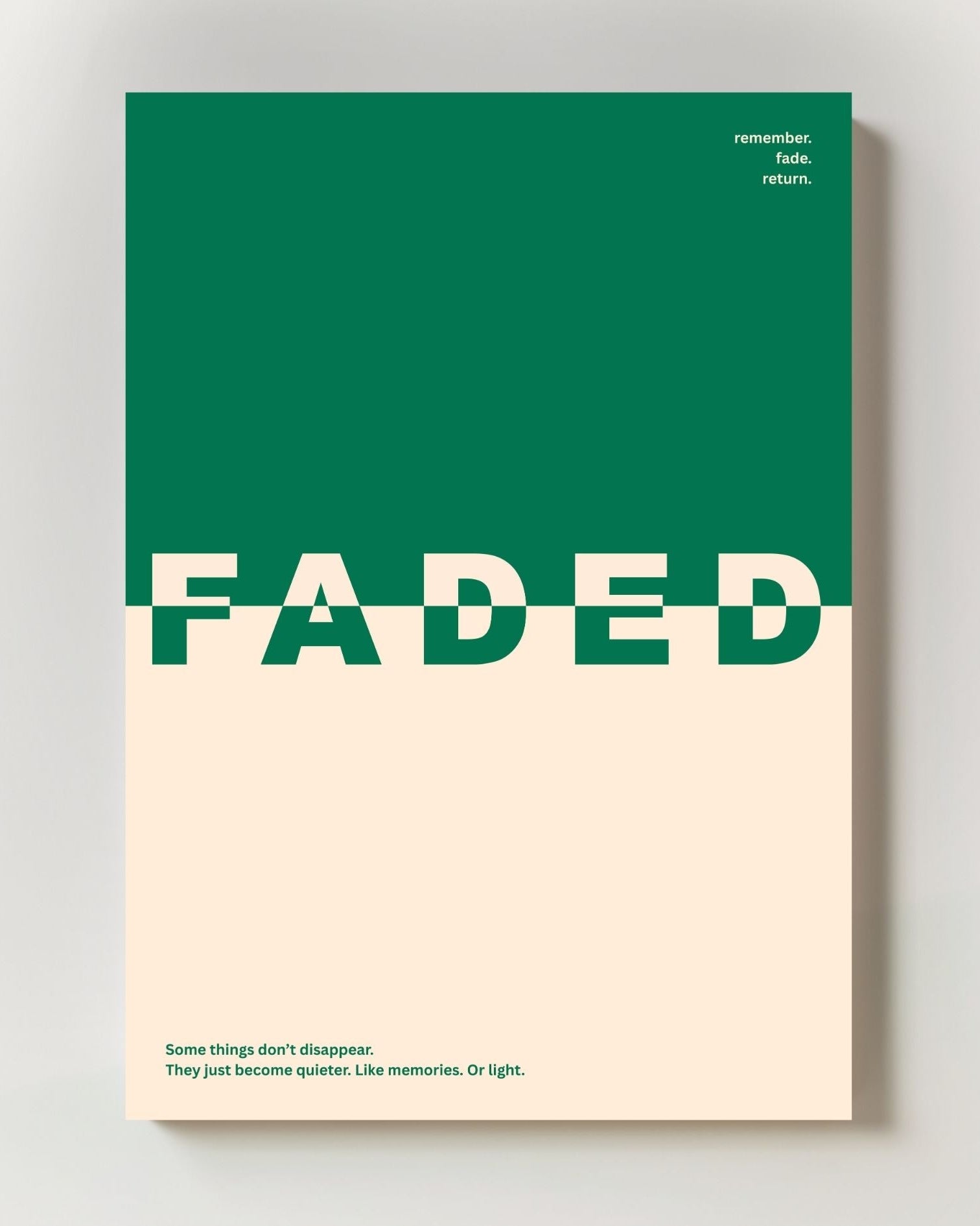 Faded Poster – FineArt Wandbild, moderne Kunst & Fine Art Print von Spawnd, handgefertigt & Made in Germany
