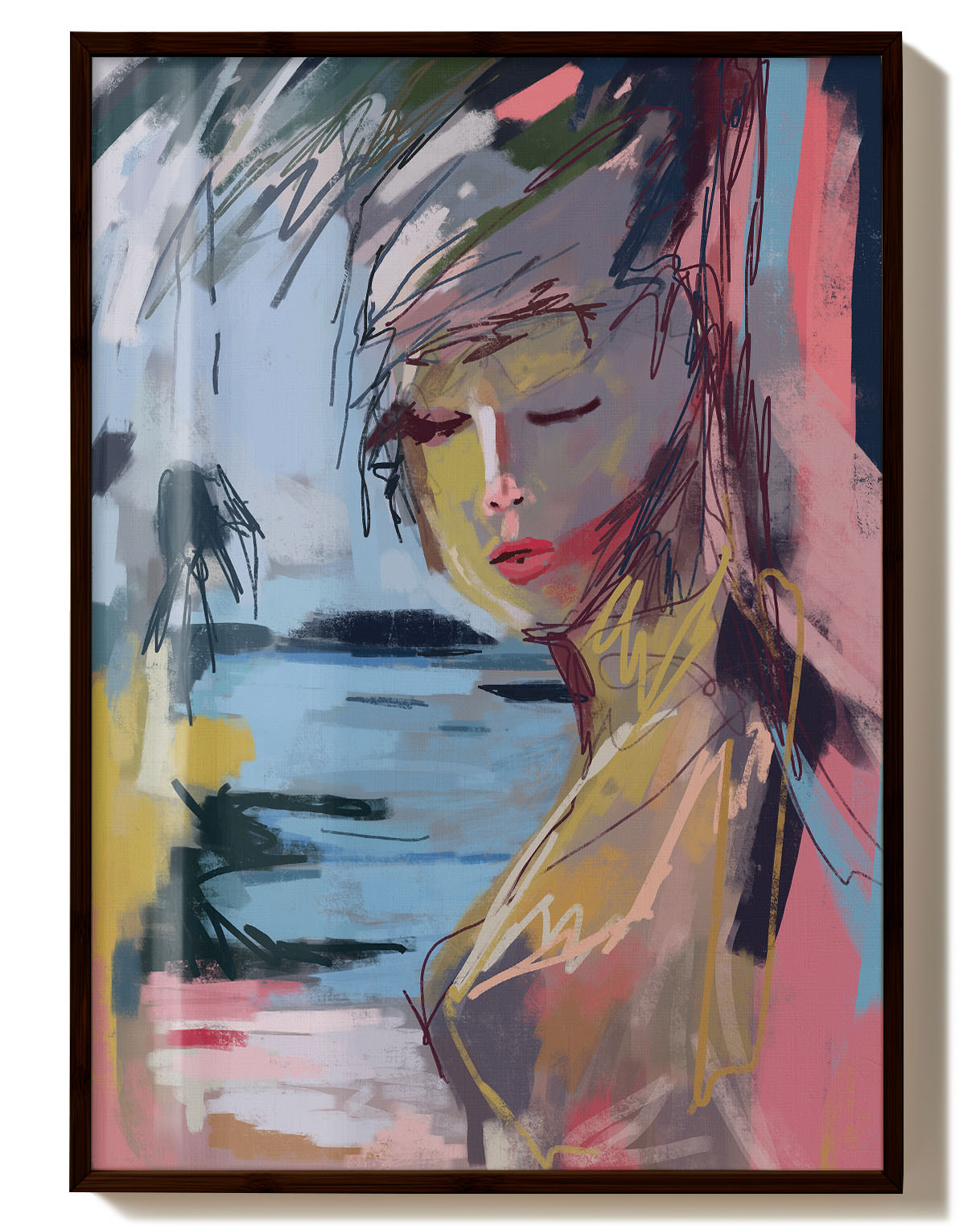 Low Tide, High Eyes | Expressionistisches Kunstposter