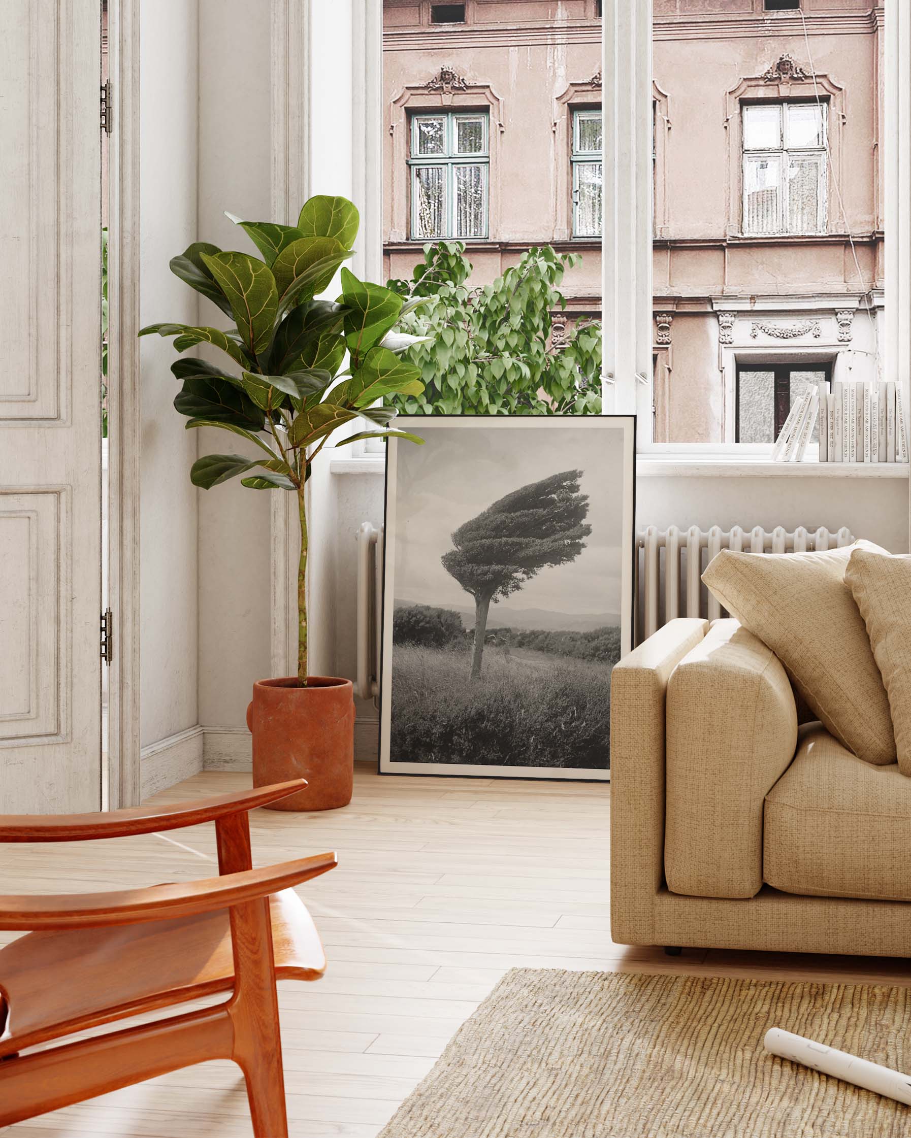 fighting tree Poster – FineArt Wandbild, moderne Kunst & Fine Art Print von Spawnd, handgefertigt & Made in Germany