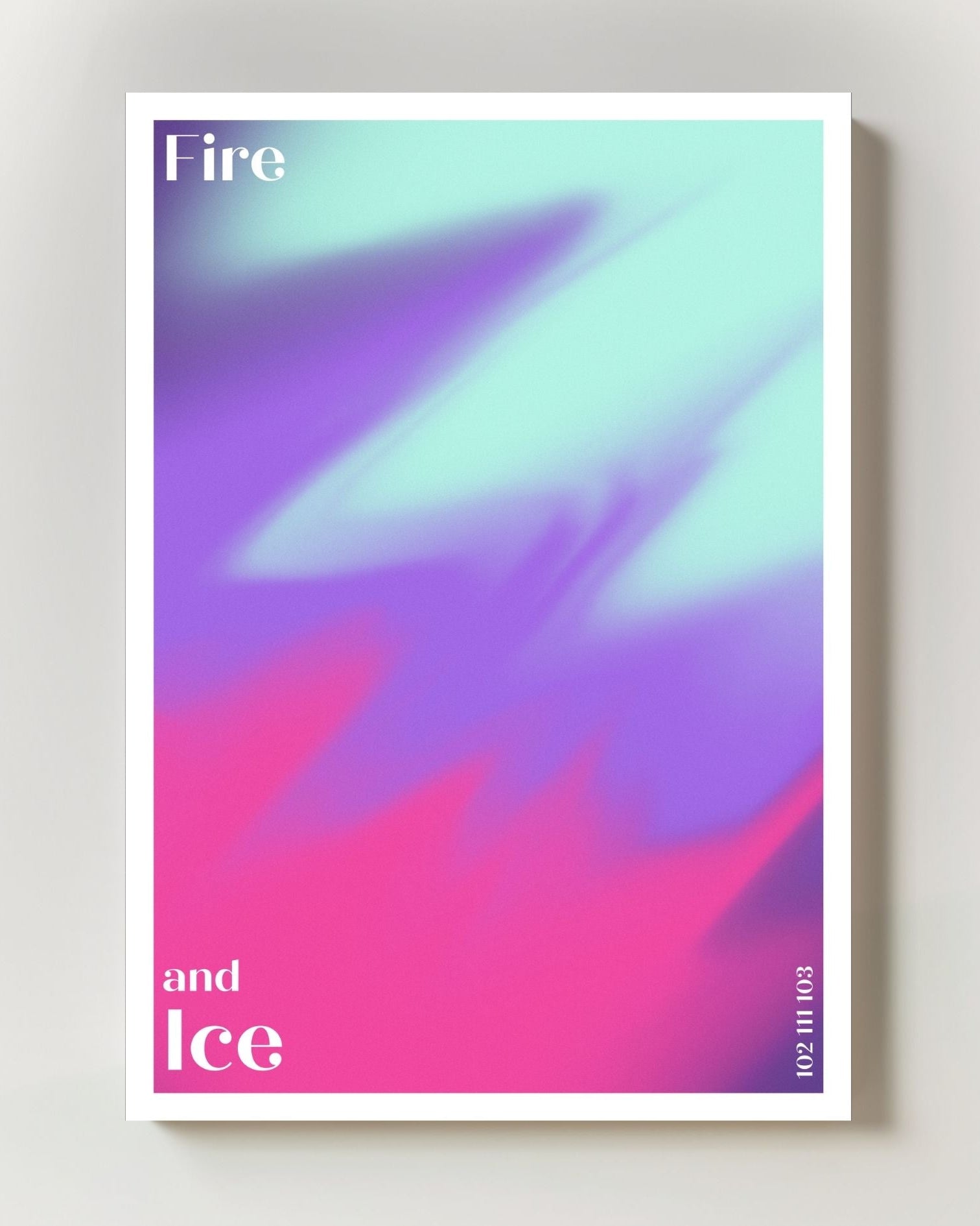 Fire and ice Poster – FineArt Wandbild, moderne Kunst & Fine Art Print von Spawnd, handgefertigt & Made in Germany