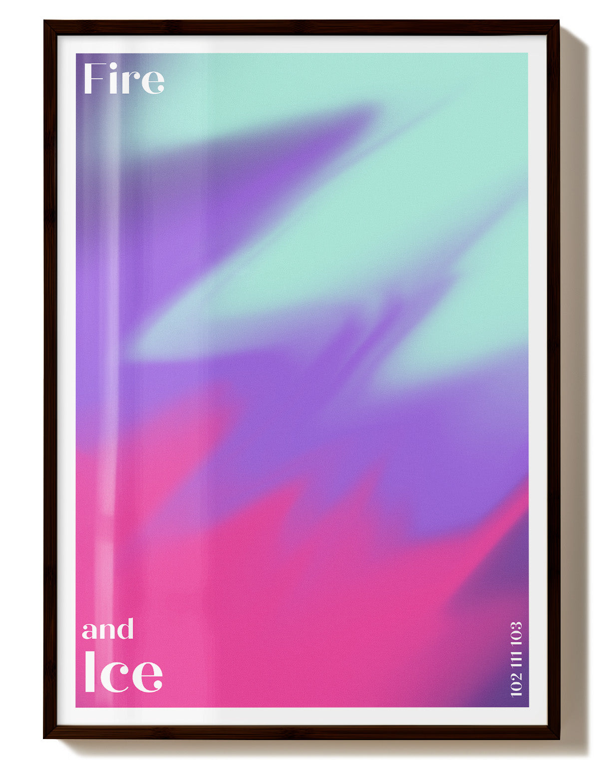 Fire and ice Poster – FineArt Wandbild, moderne Kunst & Fine Art Print von Spawnd, handgefertigt & Made in Germany