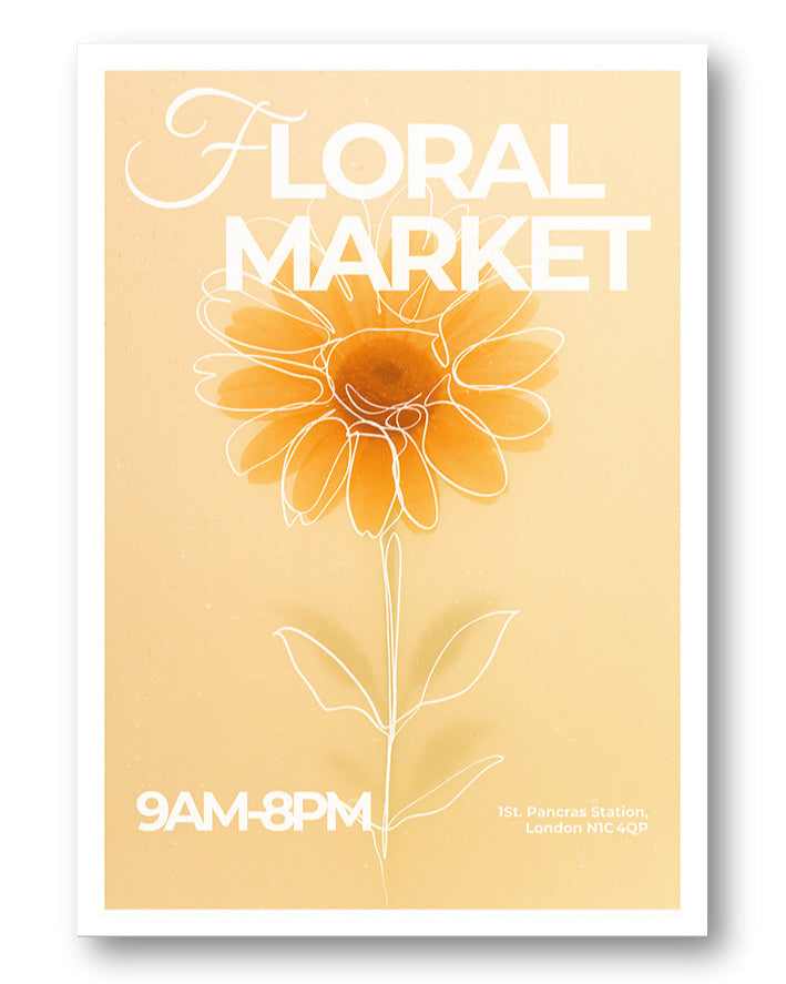 Floral Market Poster – FineArt Wandbild, moderne Kunst & Fine Art Print von Spawnd, handgefertigt & Made in Germany