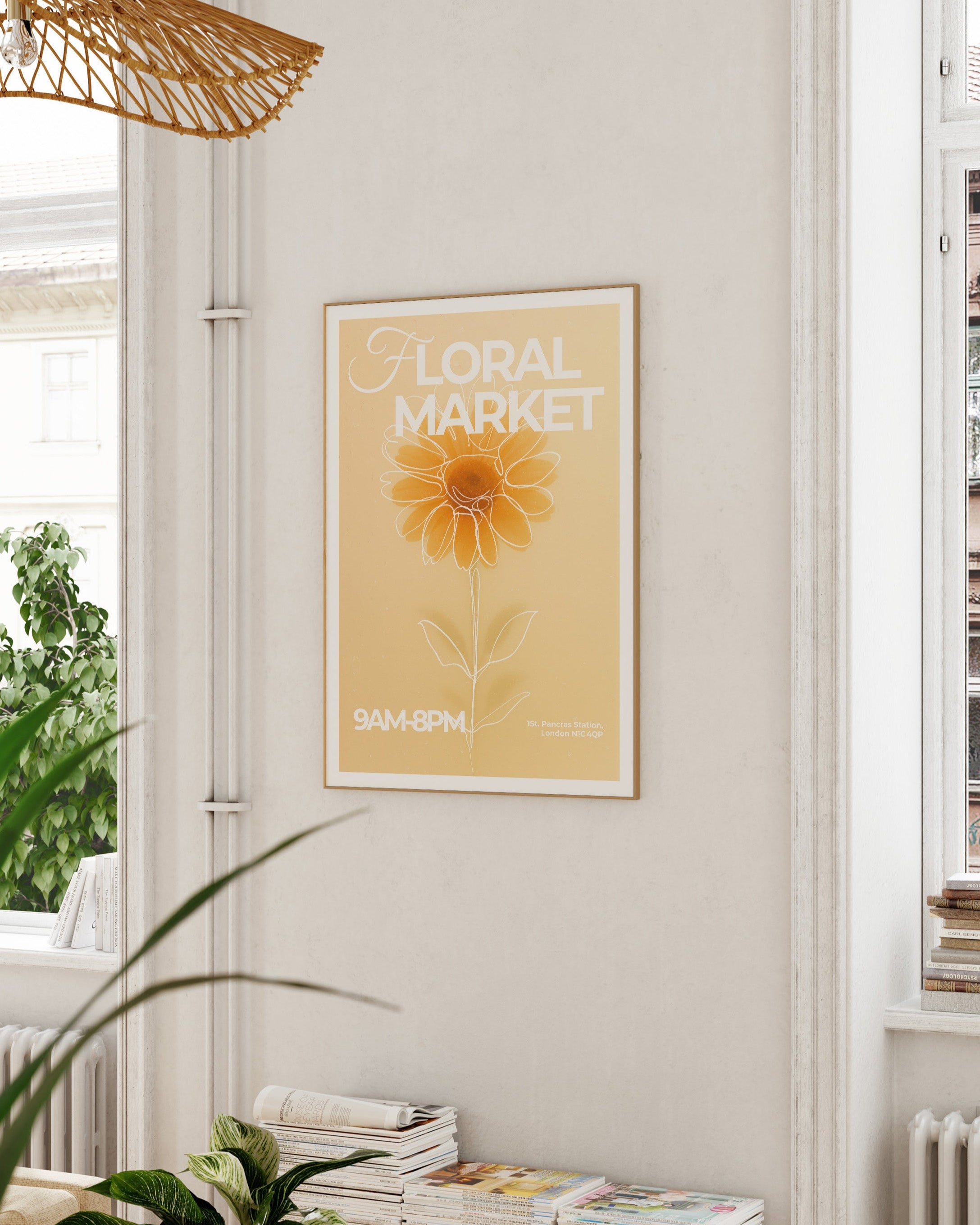 Floral Market Poster – FineArt Wandbild, moderne Kunst & Fine Art Print von Spawnd, handgefertigt & Made in Germany