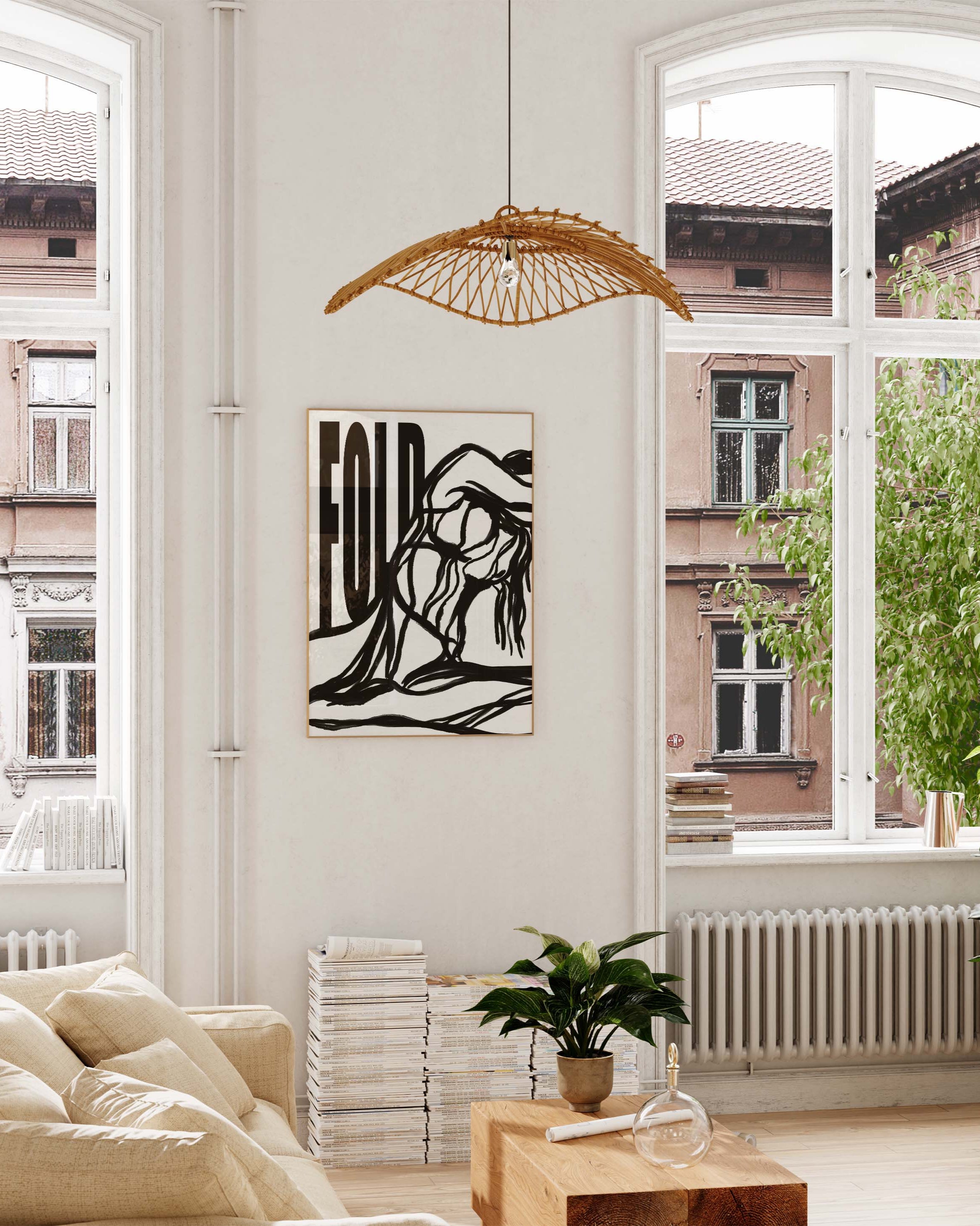 Fold Poster im Wohnzimmer – Fine Art Print – Spawnd