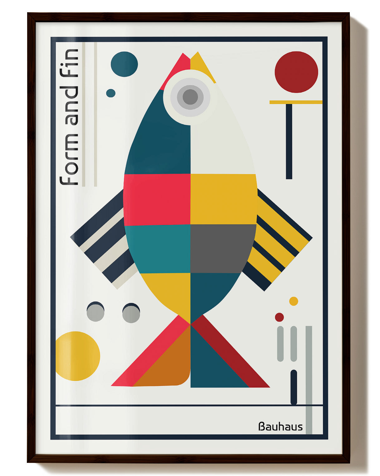 Form and Fin Poster – FineArt Wandbild, moderne Kunst & Fine Art Print von Spawnd, handgefertigt & Made in Germany