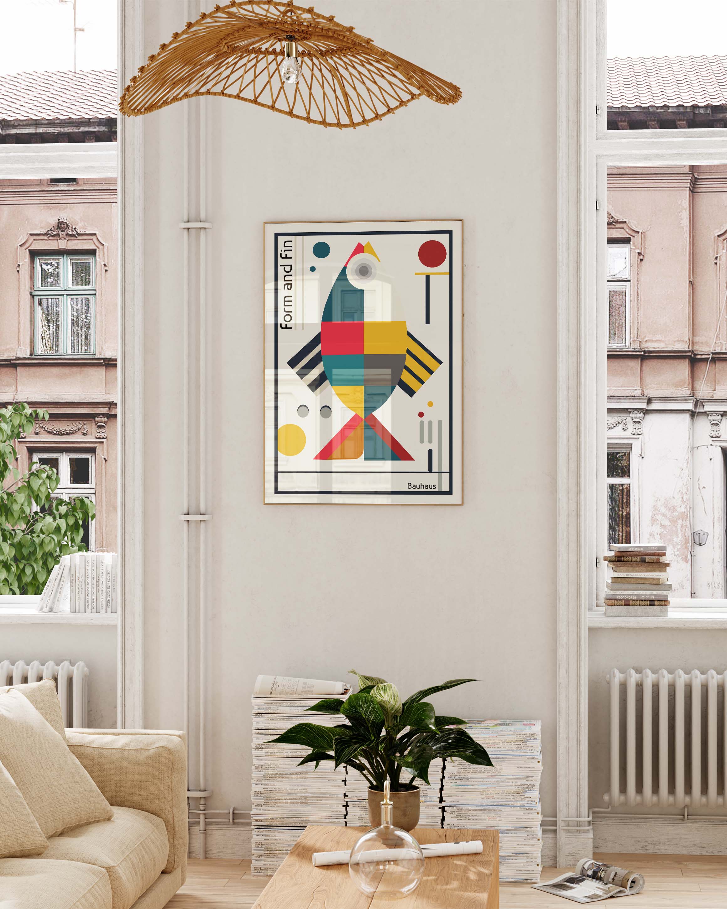 Form and Fin Poster – FineArt Wandbild, moderne Kunst & Fine Art Print von Spawnd, handgefertigt & Made in Germany