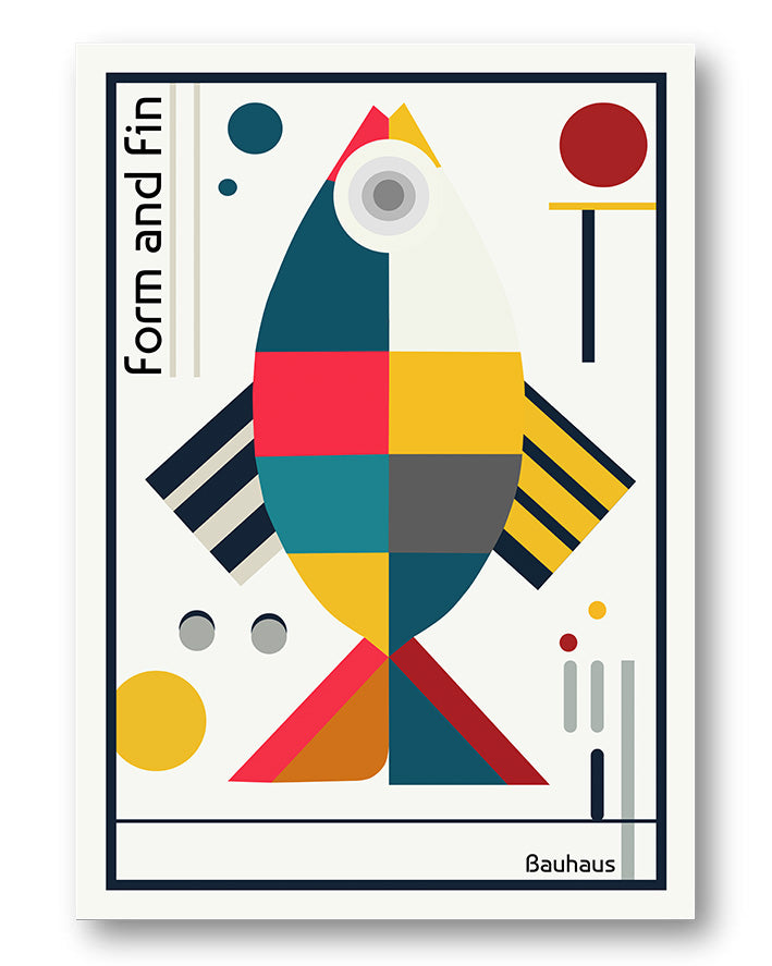 Form and Fin Poster – FineArt Wandbild, moderne Kunst & Fine Art Print von Spawnd, handgefertigt & Made in Germany