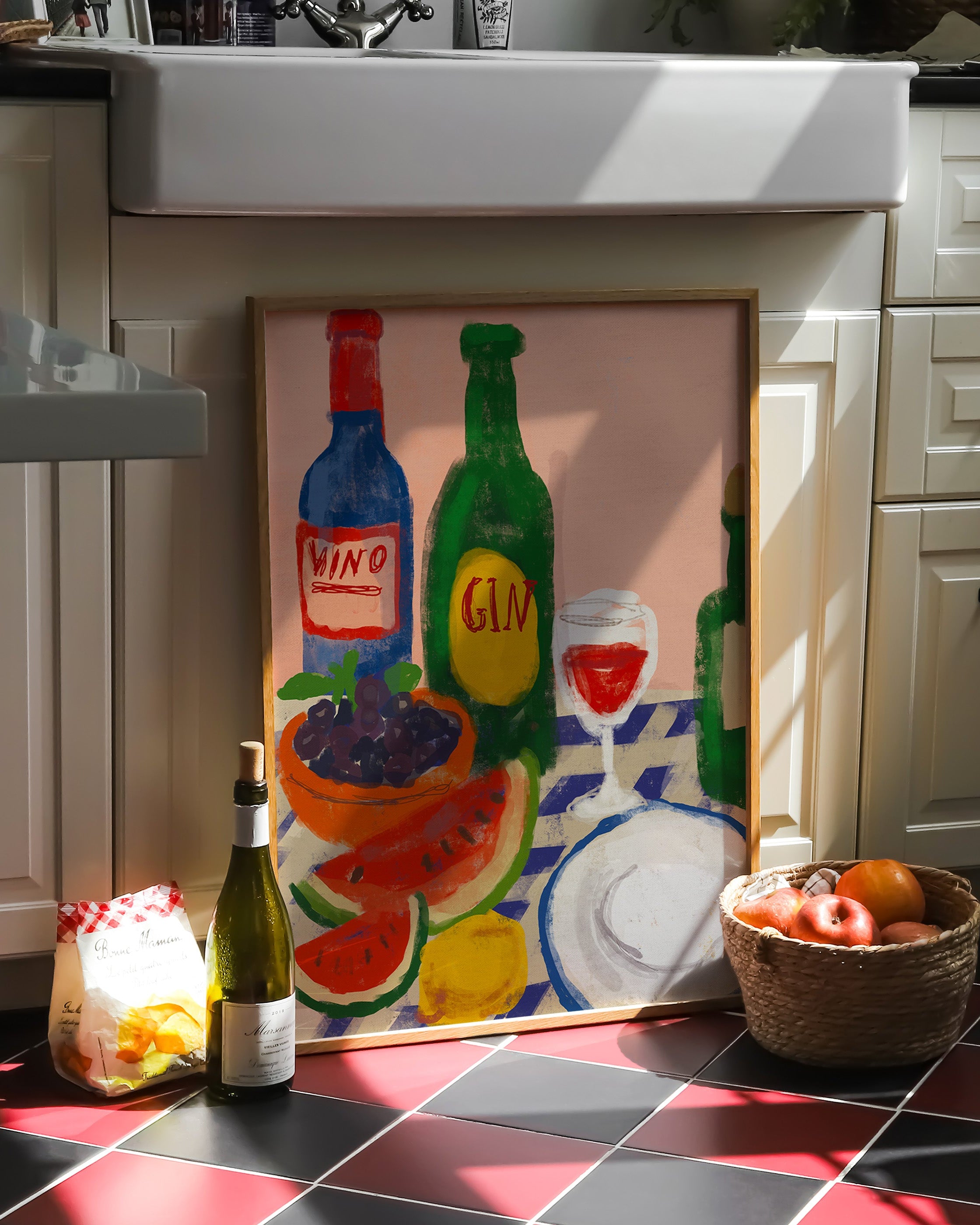 Fruity Dinner Poster im Wohnzimmer – Fine Art Print mit – Spawnd