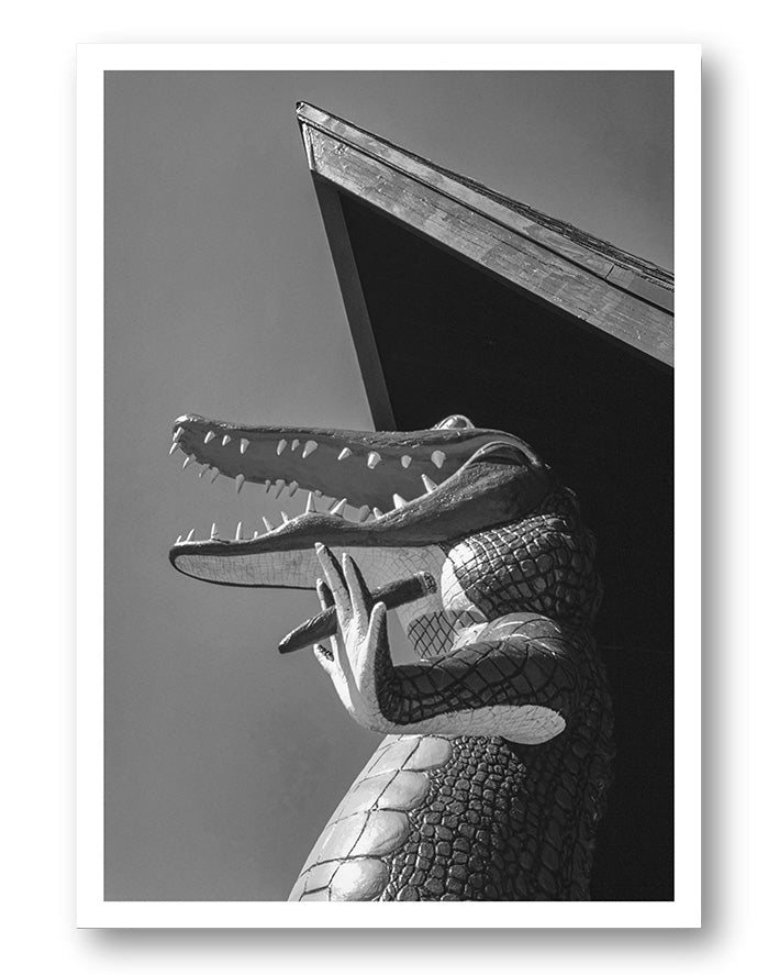 Gatorland zoo Florida 1979 Poster – FineArt Wandbild, moderne Kunst & Fine Art Print von Spawnd, handgefertigt & Made in Germany
