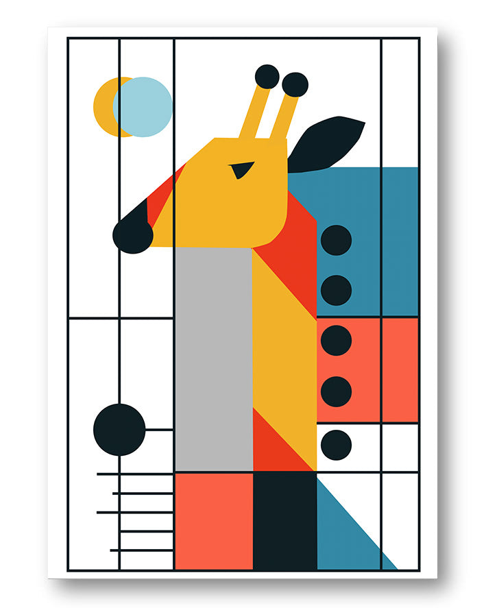 Giraffe Poster – FineArt Wandbild, moderne Kunst & Fine Art Print von Spawnd, handgefertigt & Made in Germany