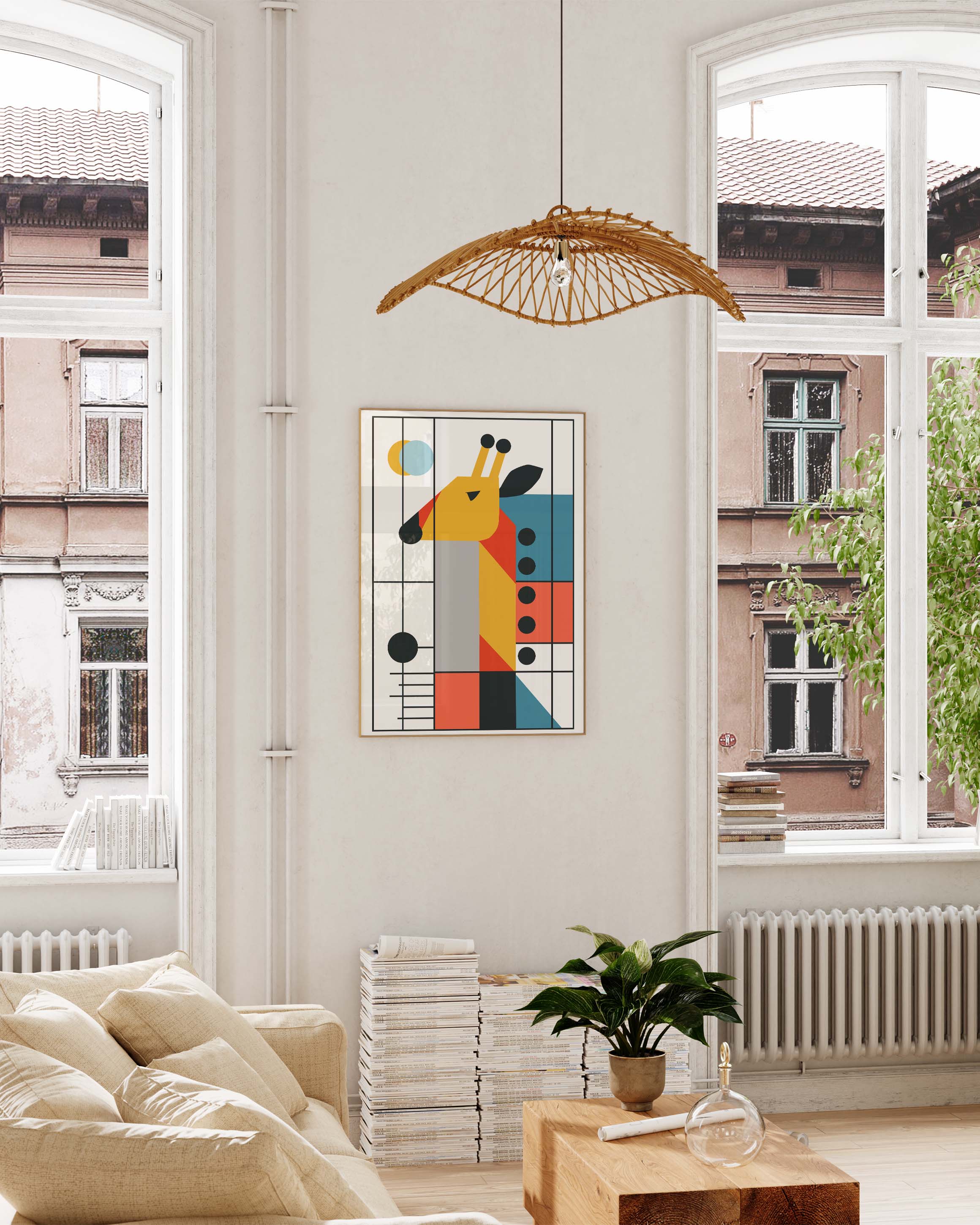 Giraffe Poster – FineArt Wandbild, moderne Kunst & Fine Art Print von Spawnd, handgefertigt & Made in Germany
