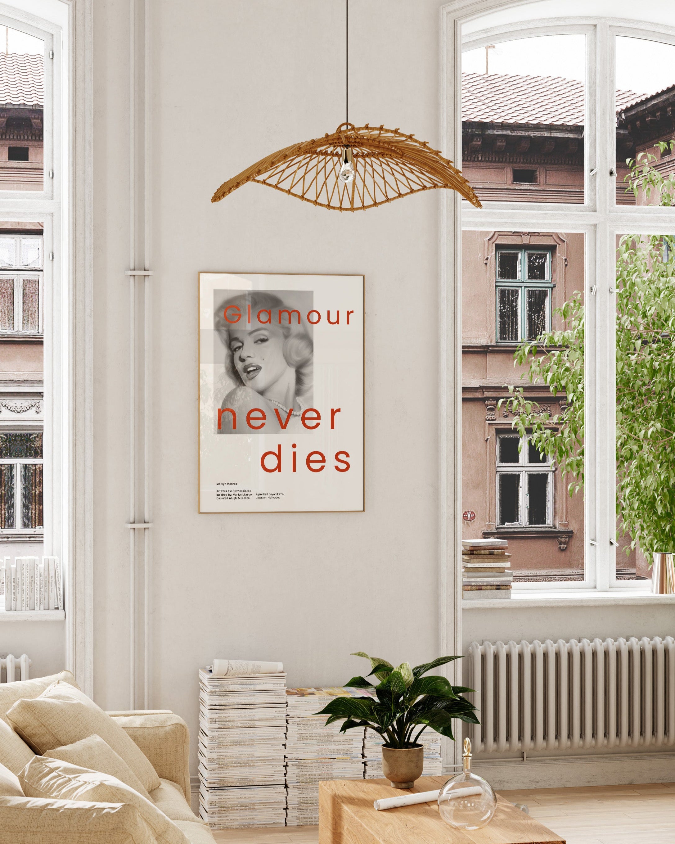 Glamour never dies Poster – FineArt Wandbild, moderne Kunst & Fine Art Print von Spawnd, handgefertigt & Made in Germany