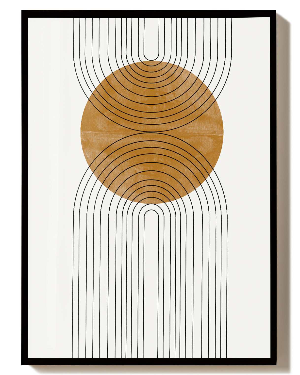 Goldener Bogen Poster – Golden Arch Rhythm Poster – FineArt Wandbild, moderne Kunst & Fine Art Print von Spawnd, handgefertigt & Made in Germany