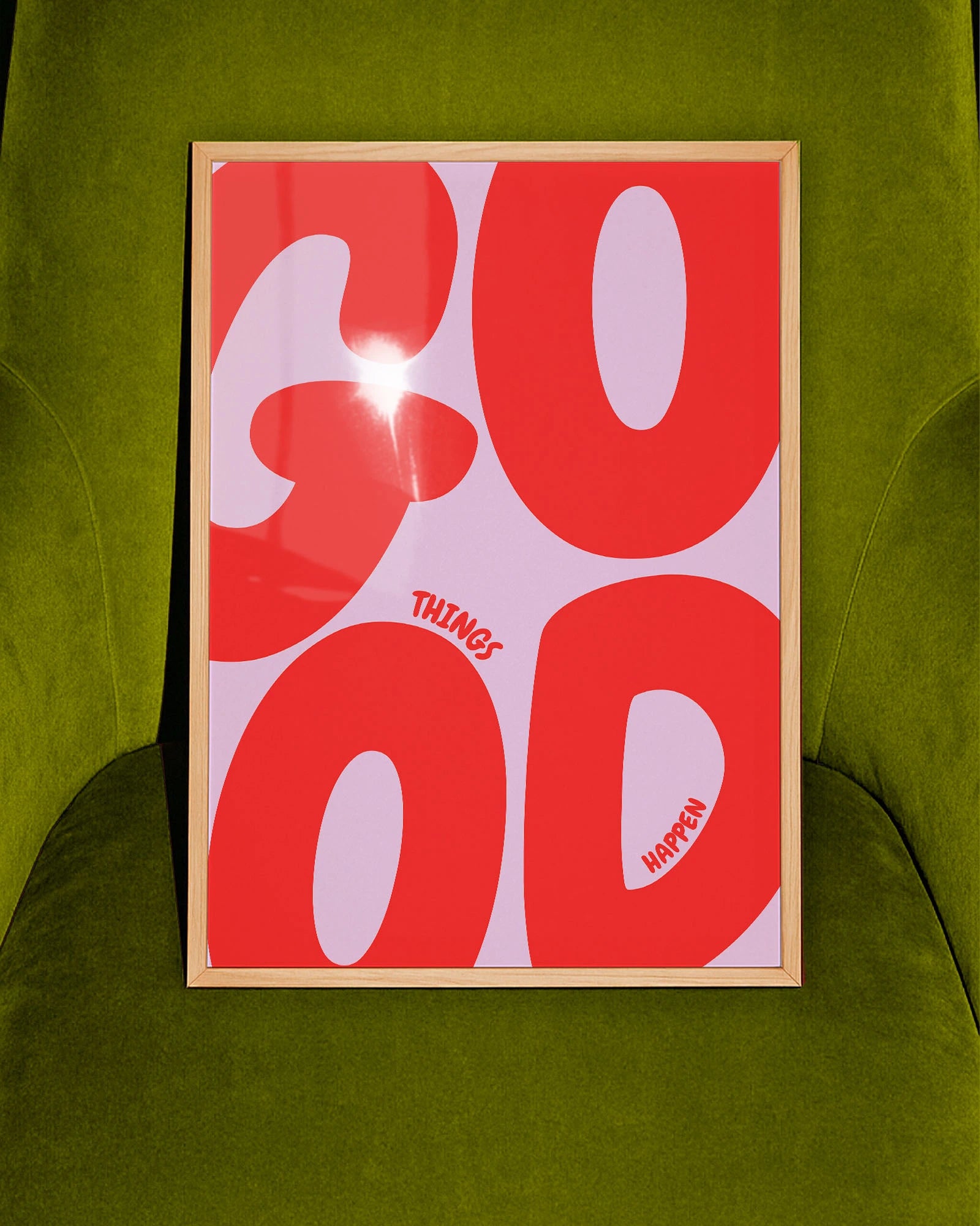 Good things happen Poster – FineArt Wandbild, moderne Kunst & Fine Art Print von Spawnd, handgefertigt & Made in Germany